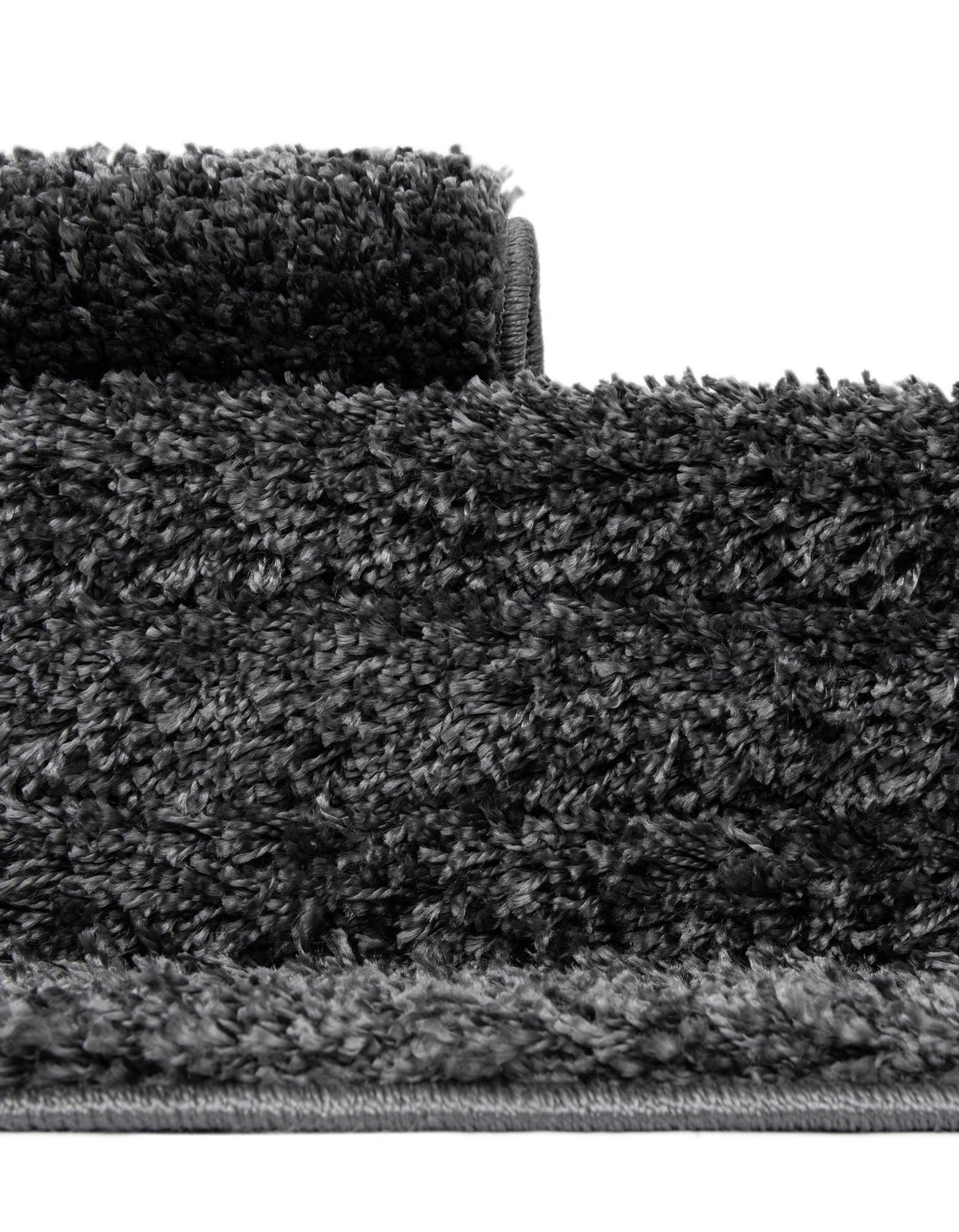 Rund Hochflorteppich Soft Solid Shag in Rauchgrau von Hadorn™ - Lifestyle Image