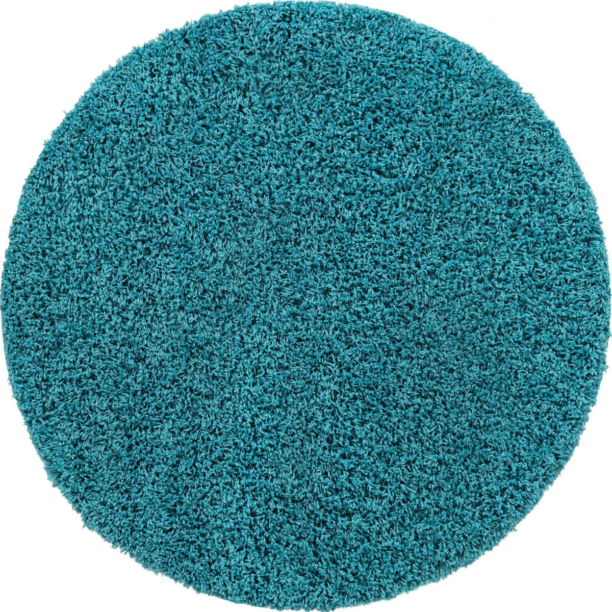 Rund Hochflorteppich Solid Shag in Dunkelblau von Hadorn™ - Lifestyle Image