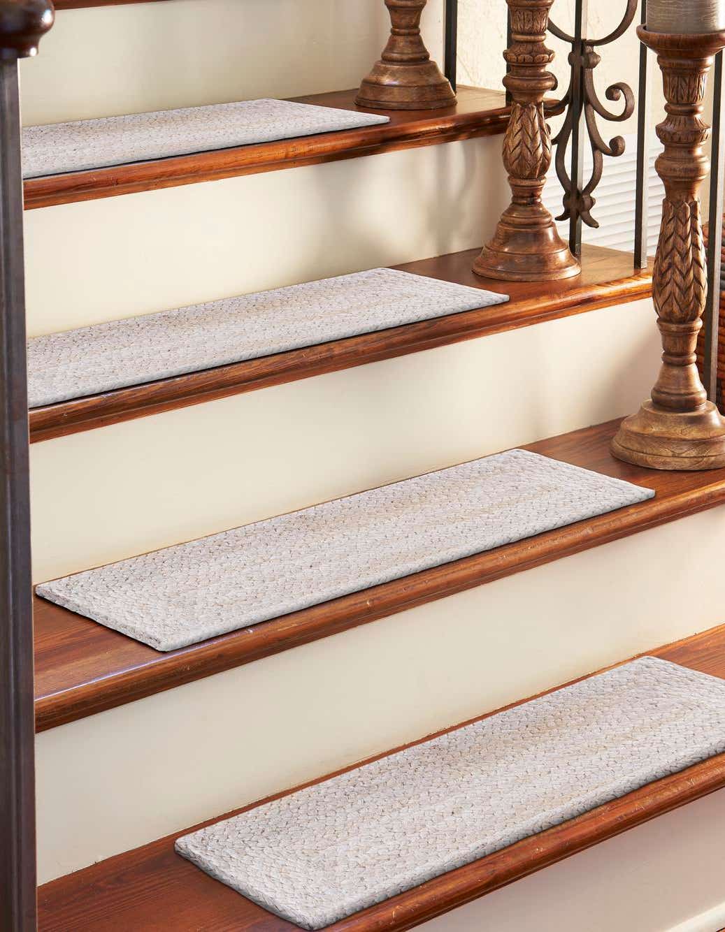 Rechteck Handgeflochten Teppich Braided Jute in Weiss von Hadorn™ - Lifestyle Image