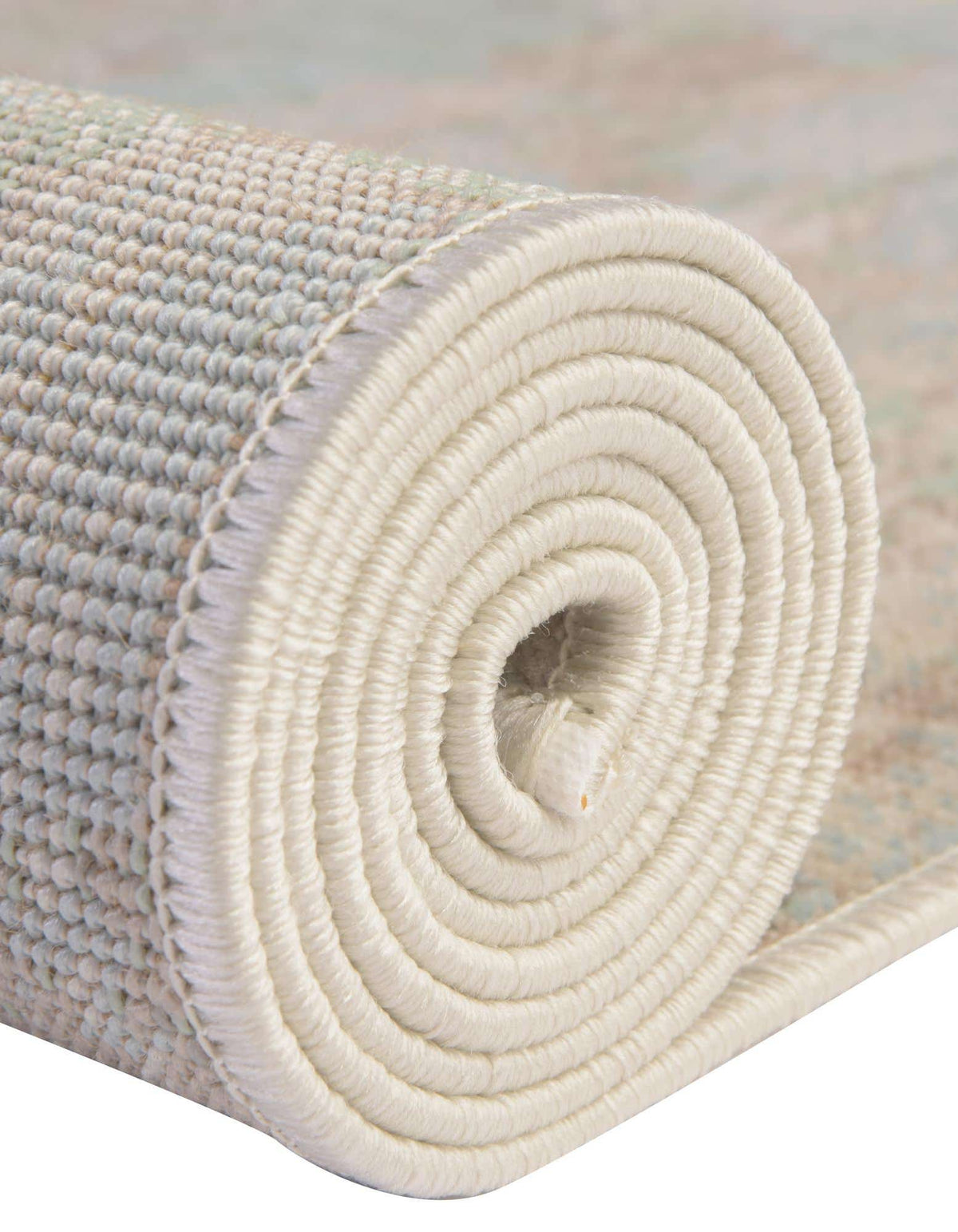Quadratisch Teppich Lotus in Blaugrün von Hadorn™ - Lifestyle Image