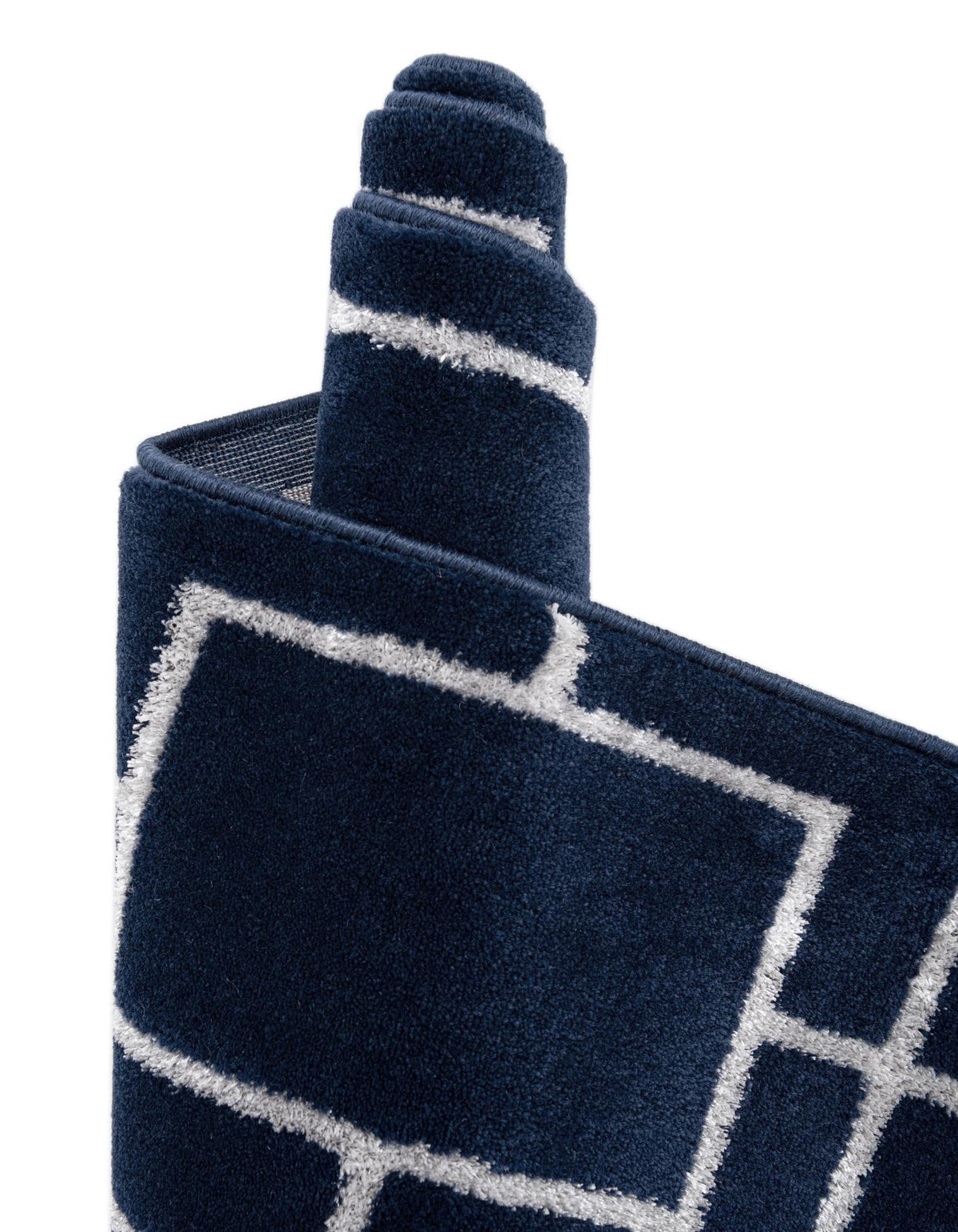 Quadratisch Teppich Marilyn Monroe™ Glam Trellis in Marineblaues Silber von Hadorn™ - Lifestyle Image