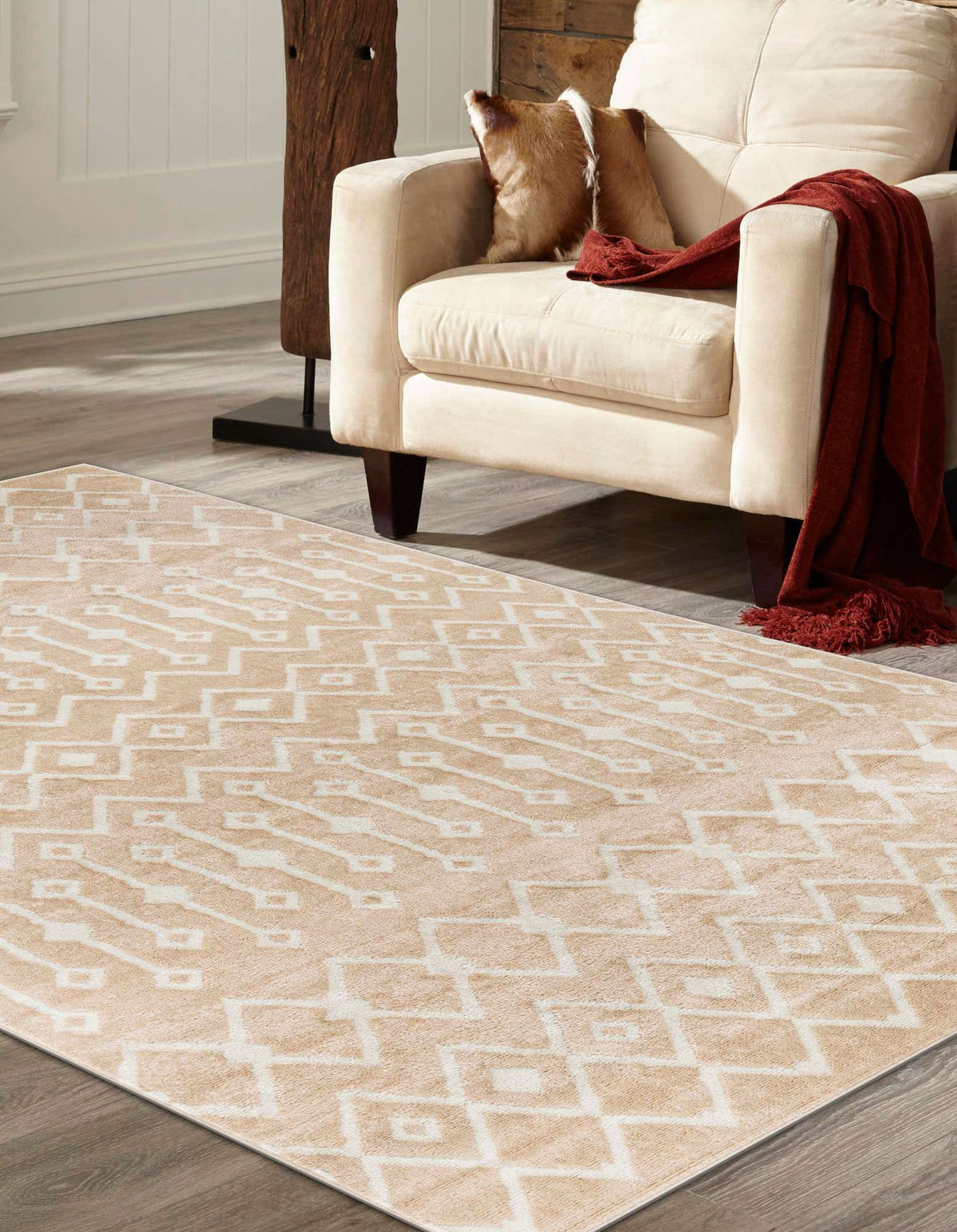 Rechteck Teppich Bohemian Trellis in Sand von Hadorn™ - Lifestyle Image