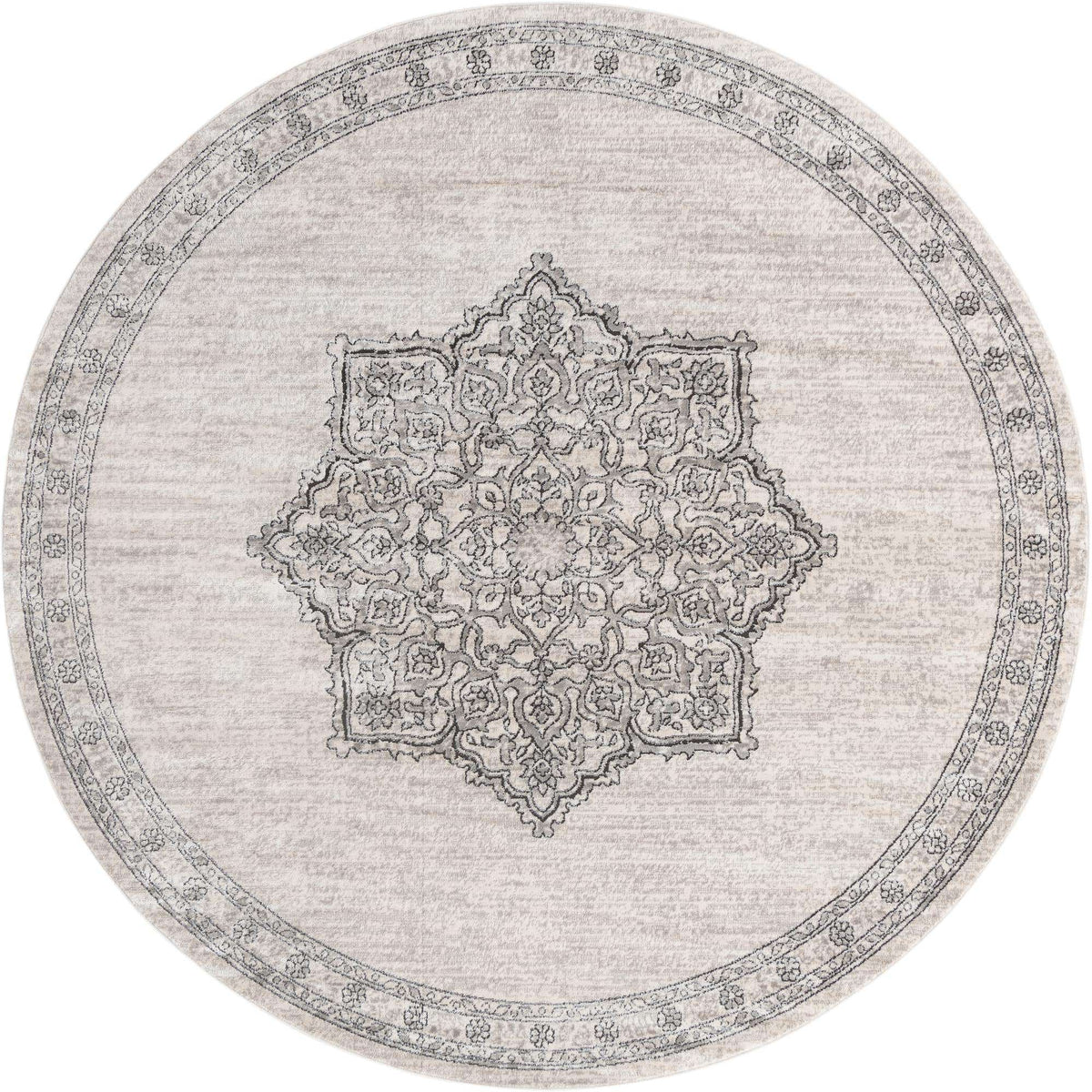 Rund Teppich Nyla in Elfenbein von Hadorn™ - Lifestyle Image