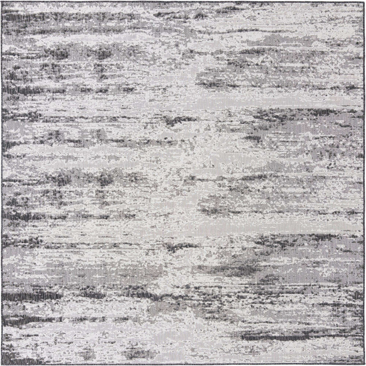 Quadratisch Outdoor Teppich Outdoor Modern in Holzkohle von Hadorn™ - Lifestyle Image