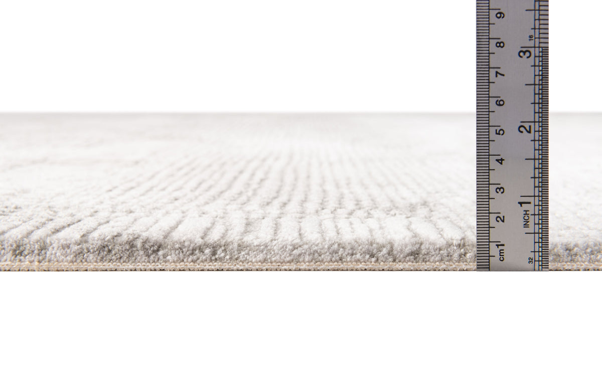 Rund Teppich Davos Flawless in Grau von Hadorn™ - Lifestyle Image