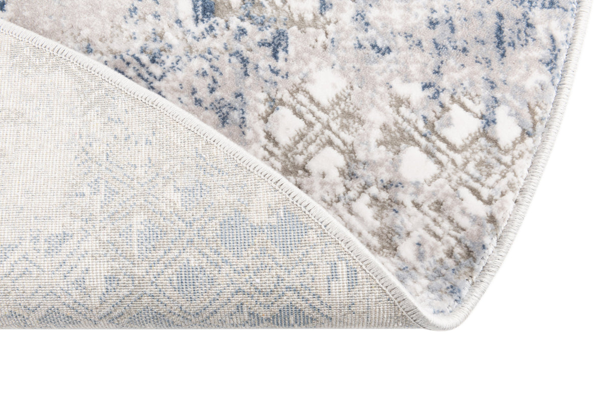 Rund Teppich Davos Magic in Blau von Hadorn™ - Lifestyle Image