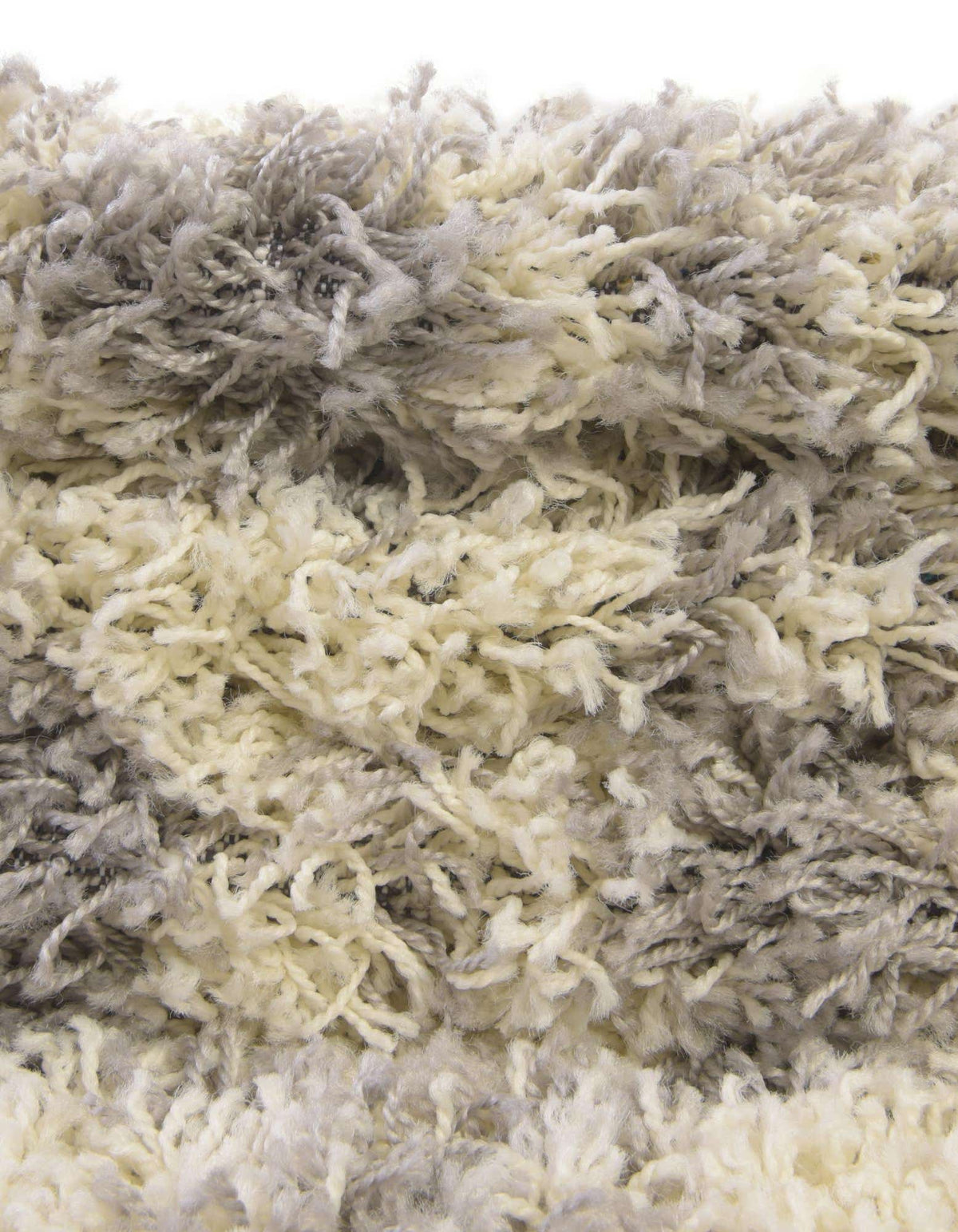 Quadratisch Hochflorteppich Moroccan Trellis Shag in Elfenbein von Hadorn™ - Lifestyle Image