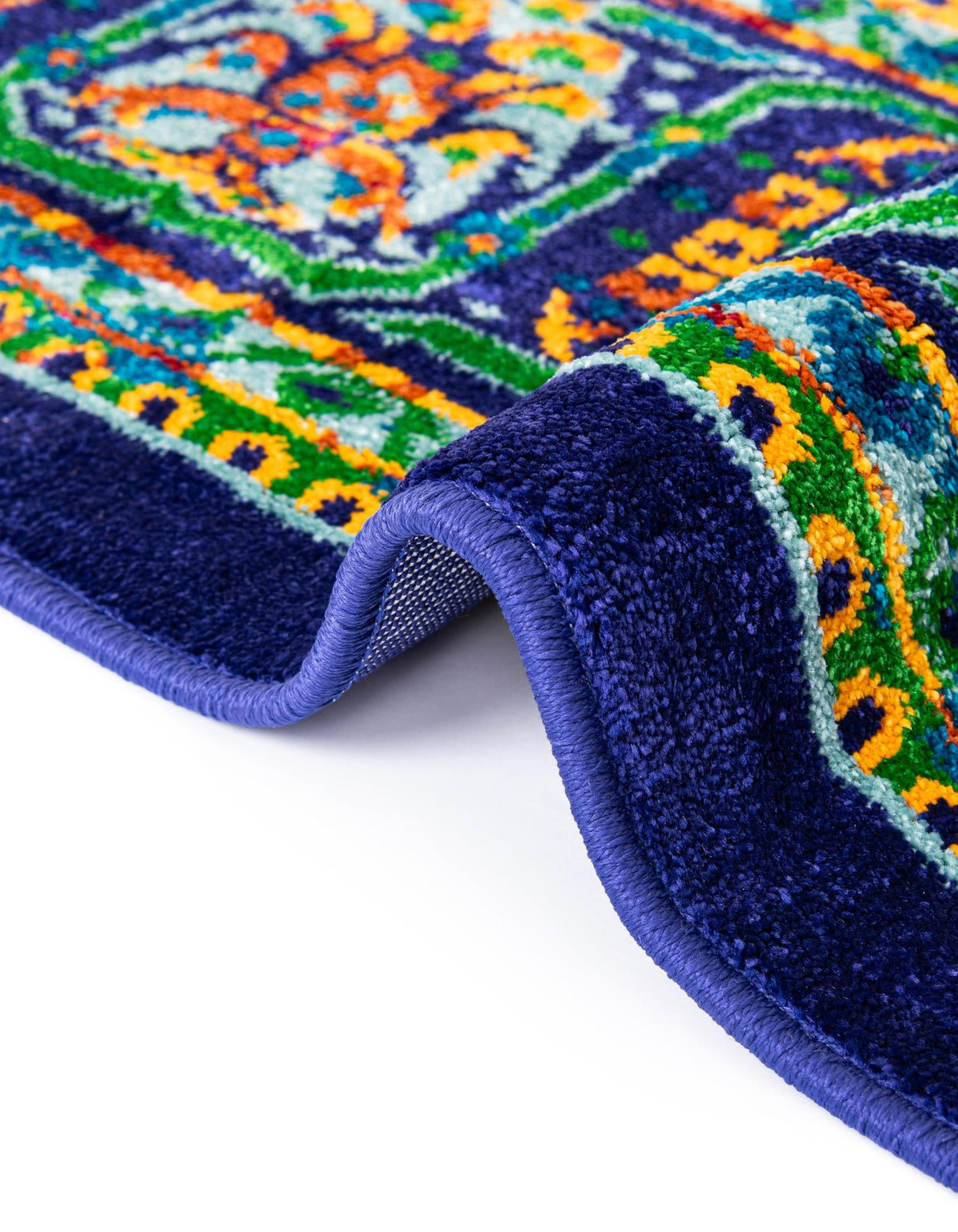 Quadratisch Teppich Calypso in Marineblau von Hadorn™ - Lifestyle Image