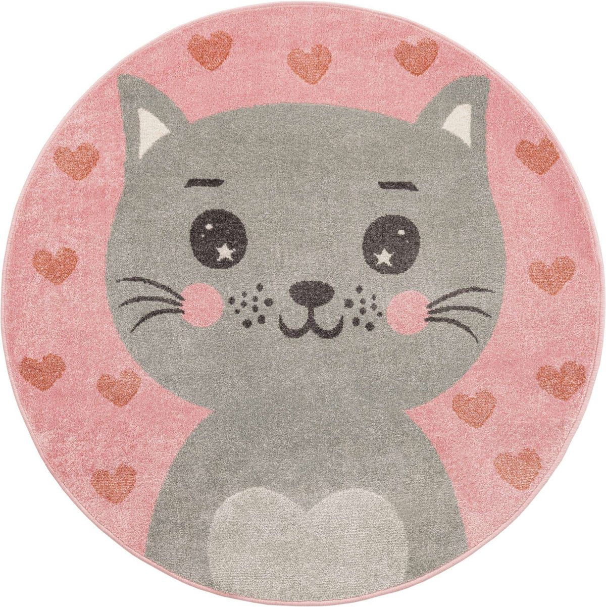 Rund Teppich Whimsy Kids in Rosa von Hadorn™ - Lifestyle Image