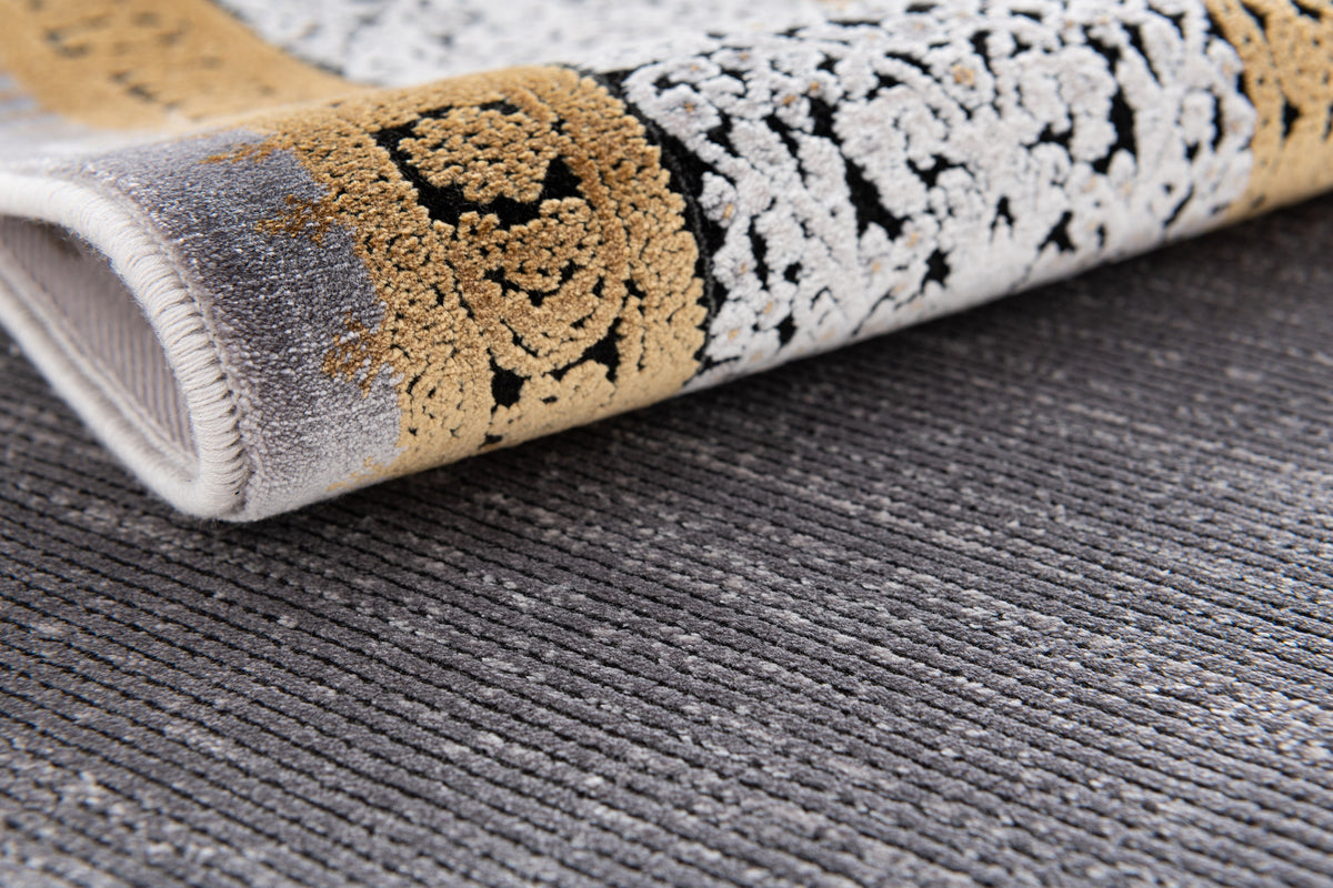 Rechteck Luxus Teppich Bad Ragaz in Grau von Hadorn™ - Lifestyle Image