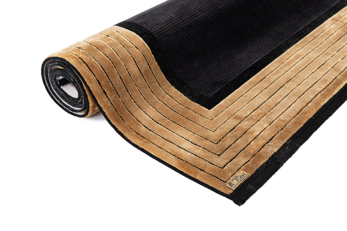 Rechteck Luxus Teppich Laax in Schwarz von Hadorn™ - Lifestyle Image