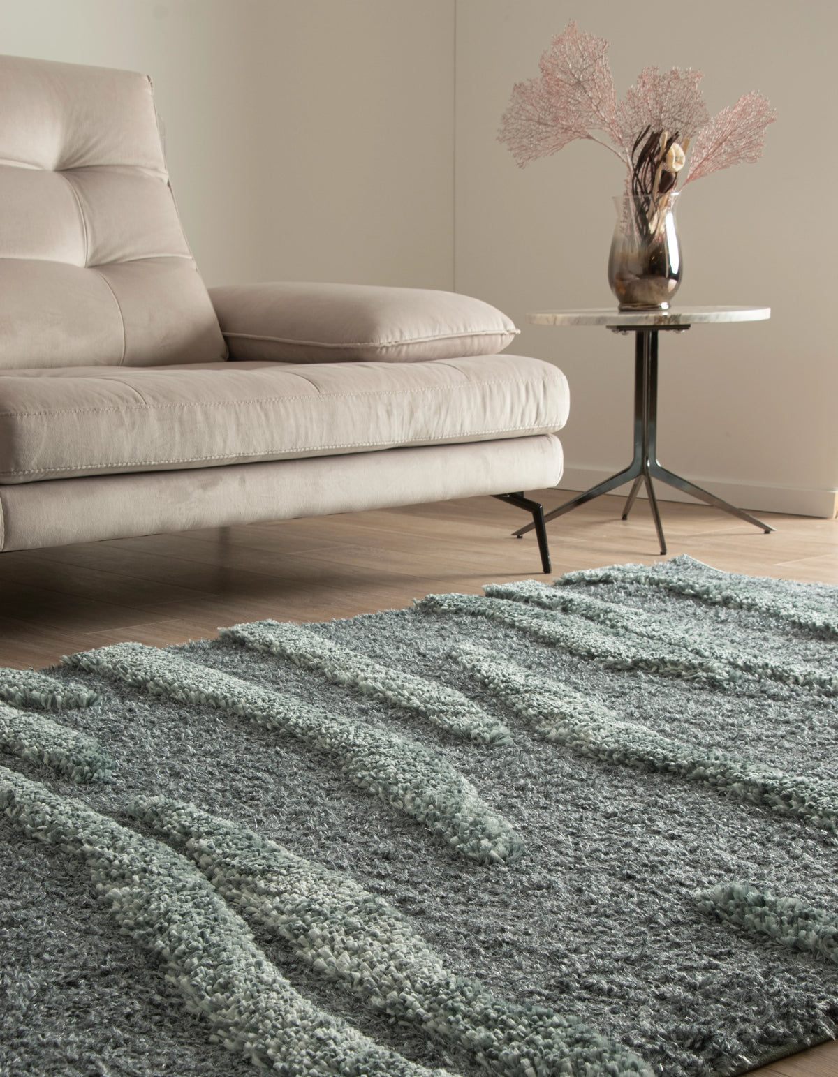 Rechteck Teppich Thun Glacies in Blau von Hadorn™ - Lifestyle Image