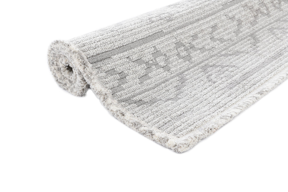 Rechteck Teppich St. Gallen Folklore in Grau von Hadorn™ - Lifestyle Image