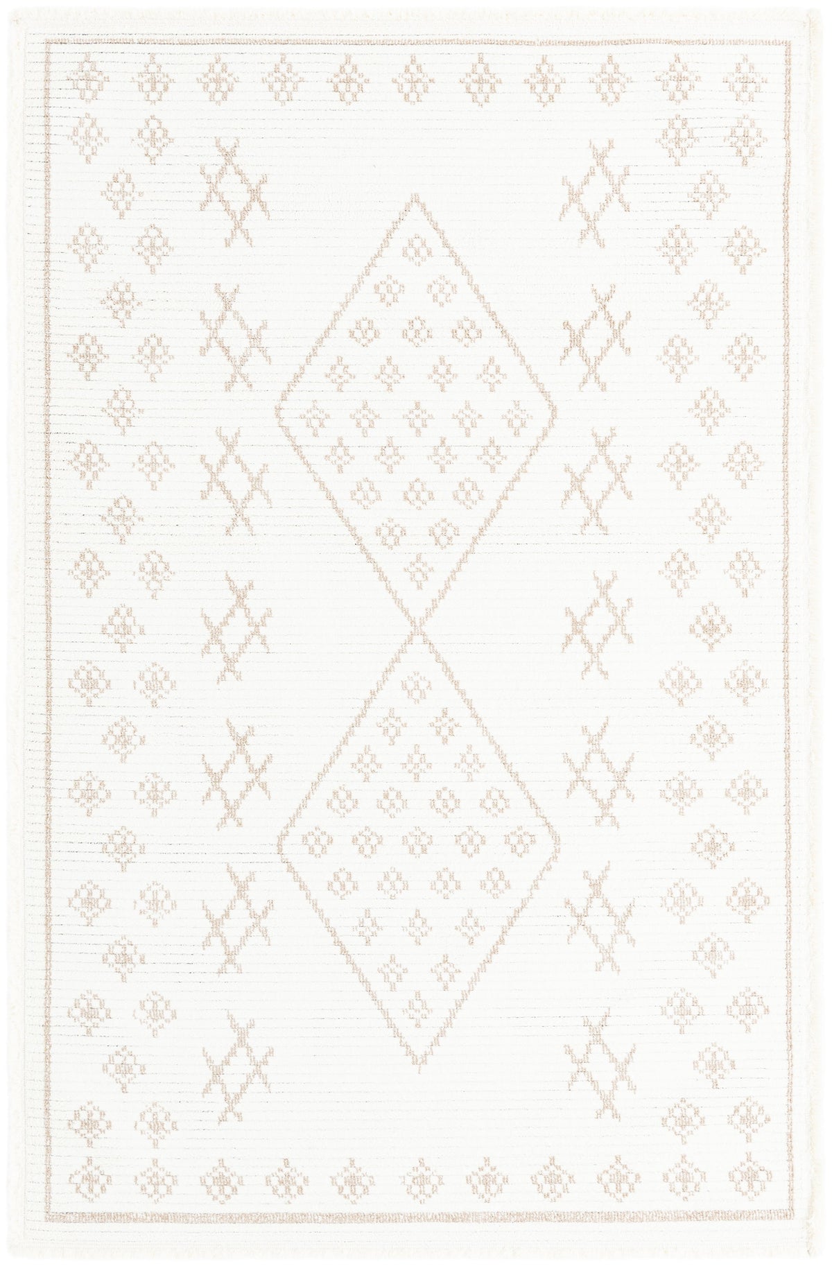 Rechteck Teppich St. Gallen Folklore in Weiss von Hadorn™ - Lifestyle Image