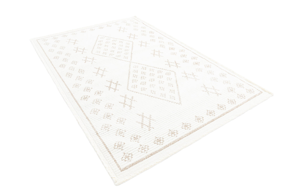 Rechteck Teppich St. Gallen Folklore in Weiss von Hadorn™ - Lifestyle Image