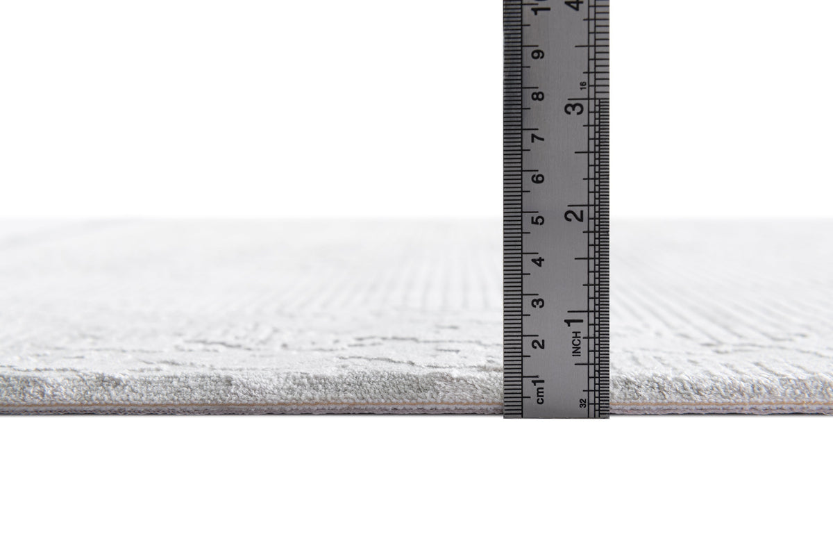 Rechteck Luxus Teppich Chiasso in Hellgrau von Hadorn™ - Lifestyle Image