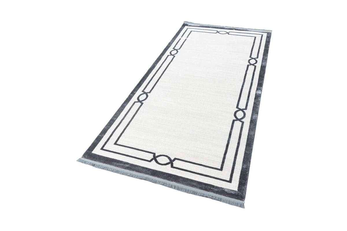Rechteck Luxus Teppich Chiasso in Hellgrau von Hadorn™ - Lifestyle Image
