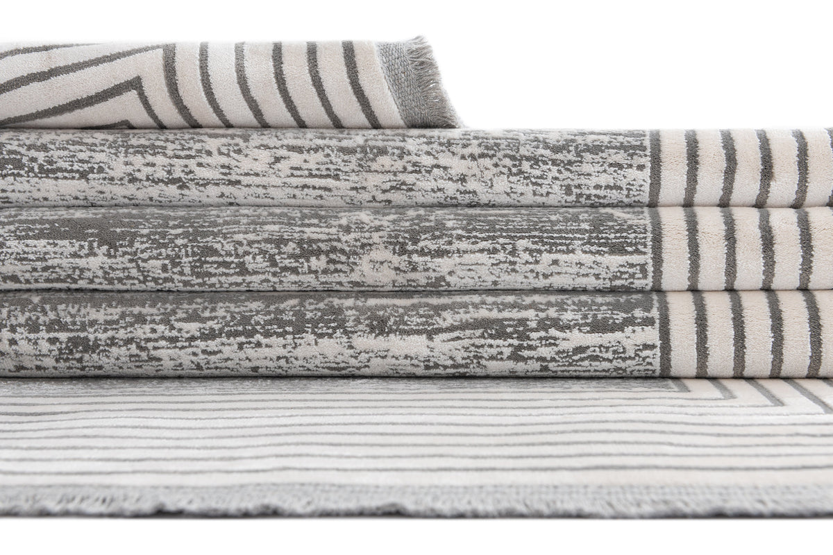 Rechteck Luxus Teppich Zurich in Grau von Hadorn™ - Lifestyle Image