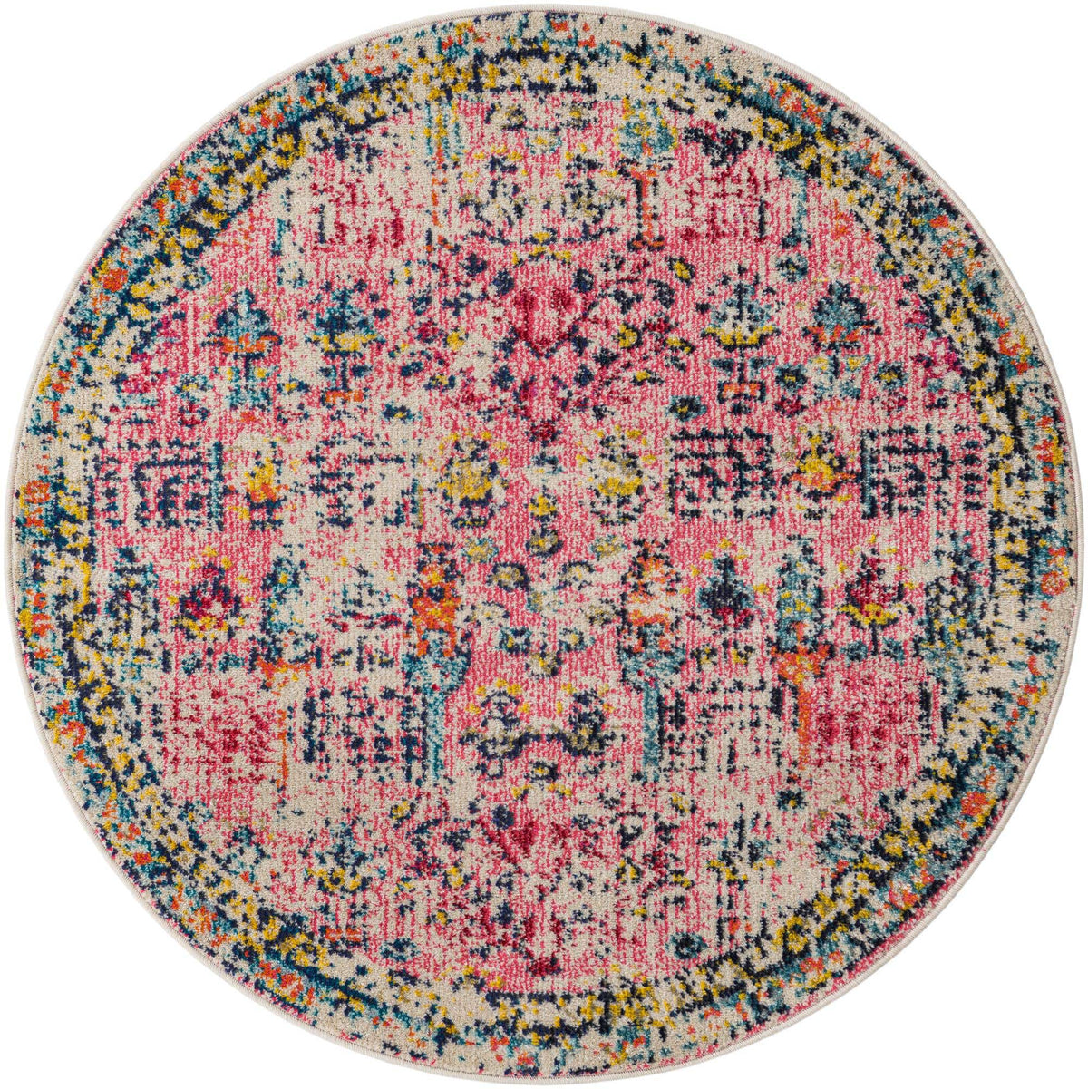 Rund Teppich Alta in Rosa von Hadorn™ - Lifestyle Image