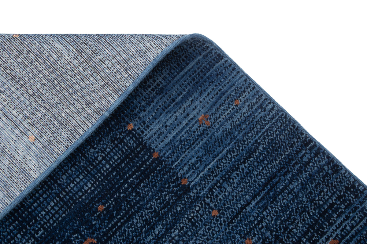 Quadratisch Teppich Emmen in Blau von Hadorn™ - Lifestyle Image