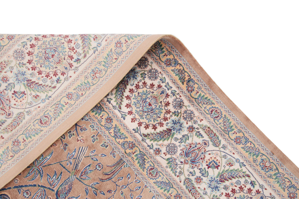 Rund Teppich Kalopsia Ravi in Beige von Hadorn™ - Lifestyle Image