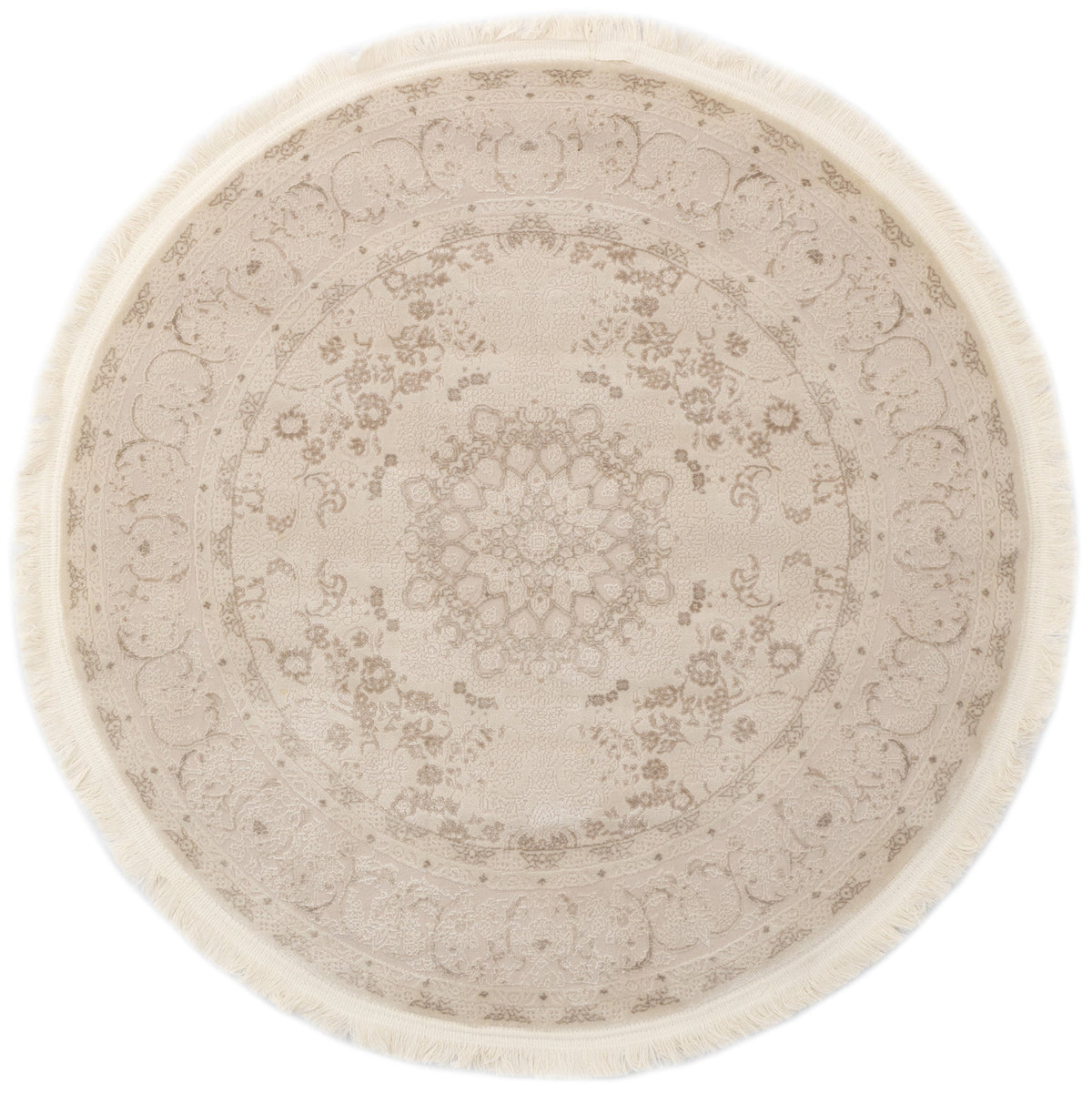 Rund Teppich Leas in Weiss von Hadorn™ - Lifestyle Image