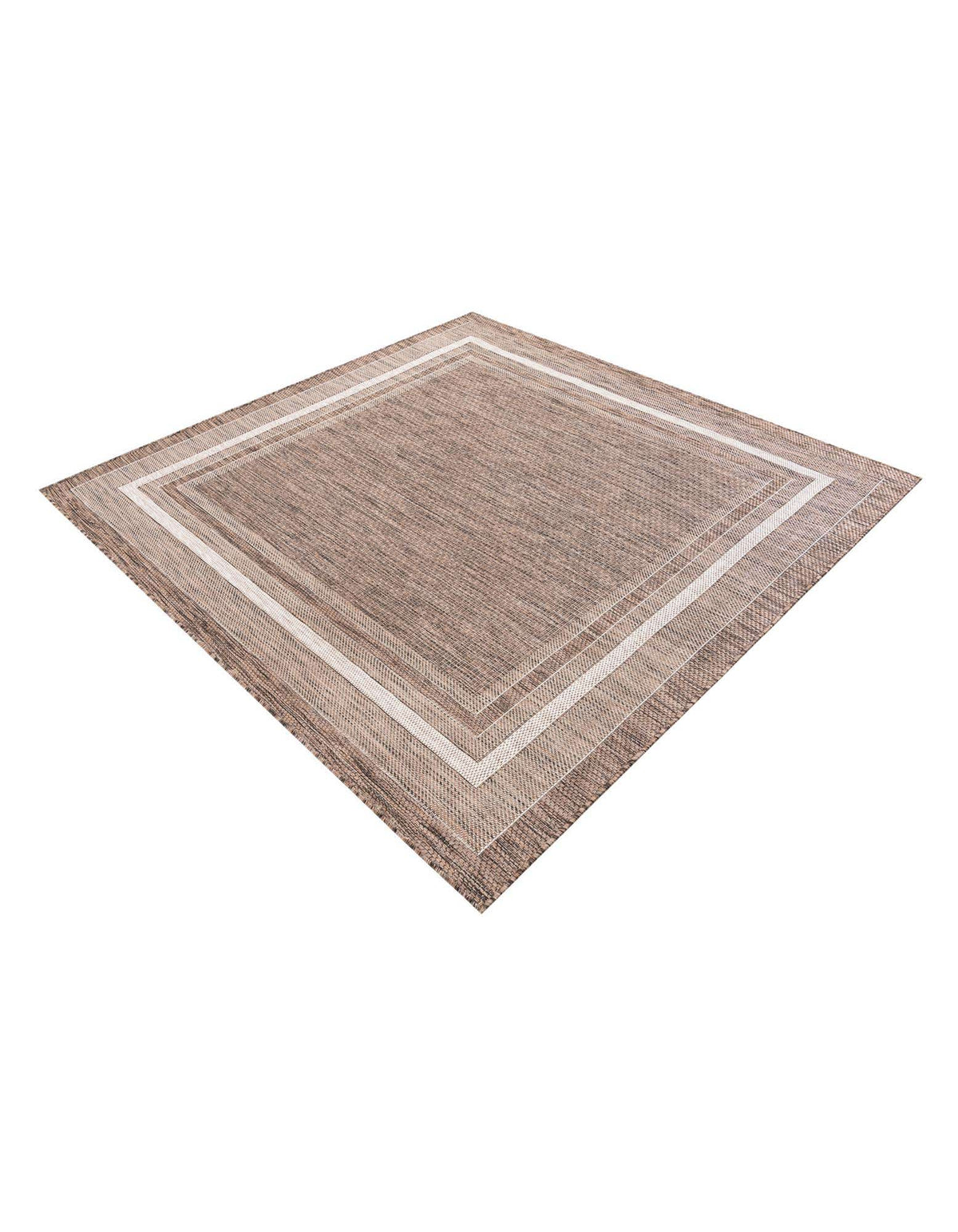 Quadratisch Outdoor Teppich Tulum Outdoor in Braun von Hadorn™ - Lifestyle Image