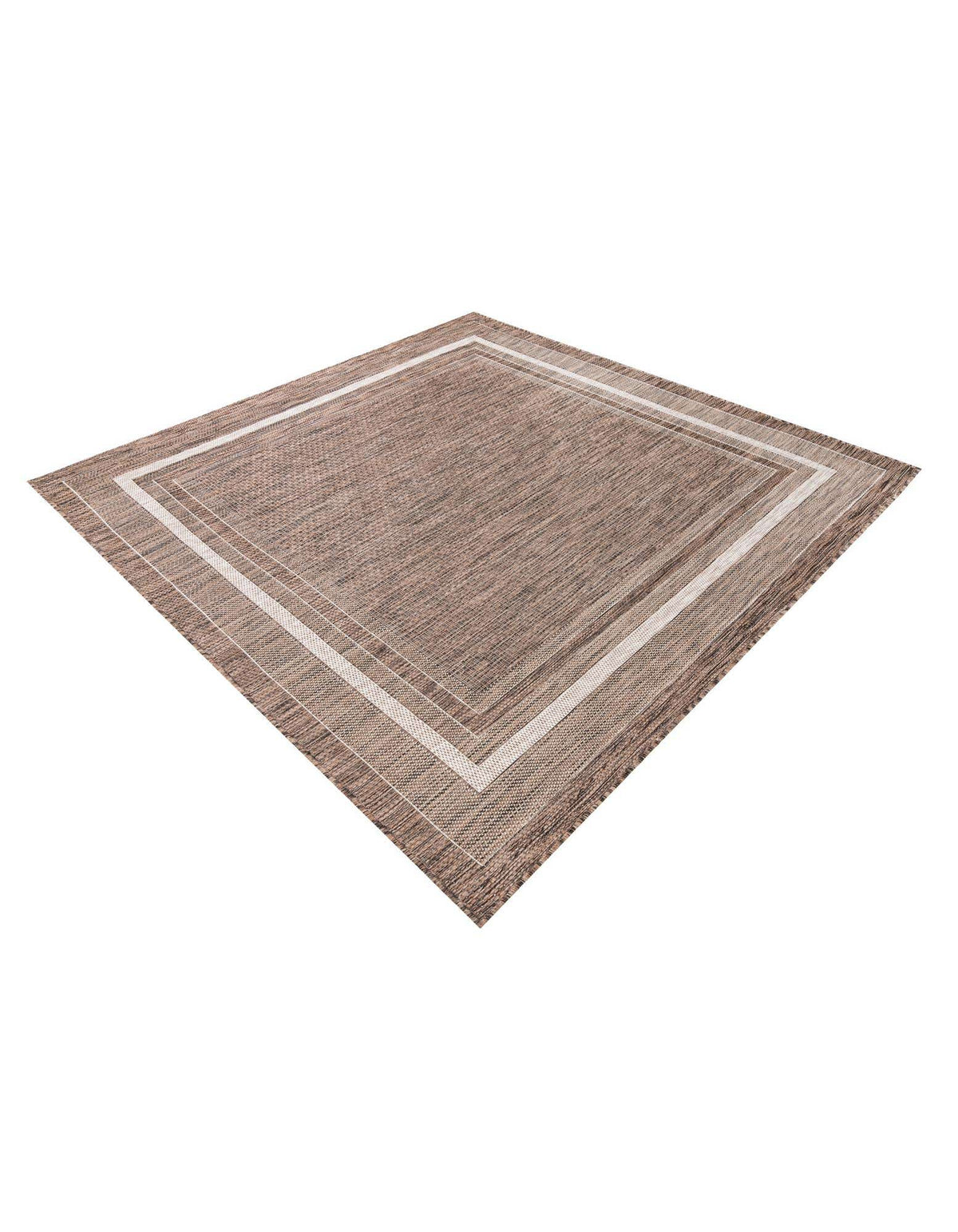 Quadratisch Outdoor Teppich Tulum Outdoor in Braun von Hadorn™ - Lifestyle Image