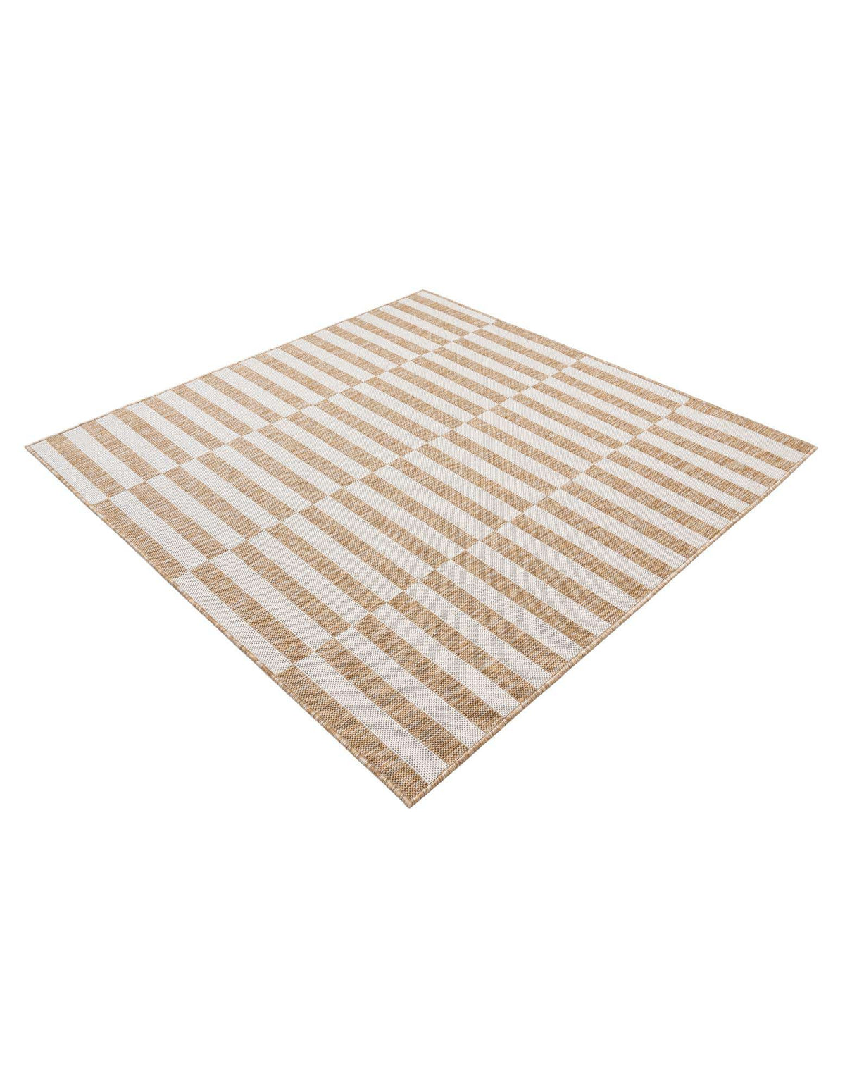 Quadratisch Outdoor Teppich Tulum Outdoor in Taupe von Hadorn™ - Lifestyle Image