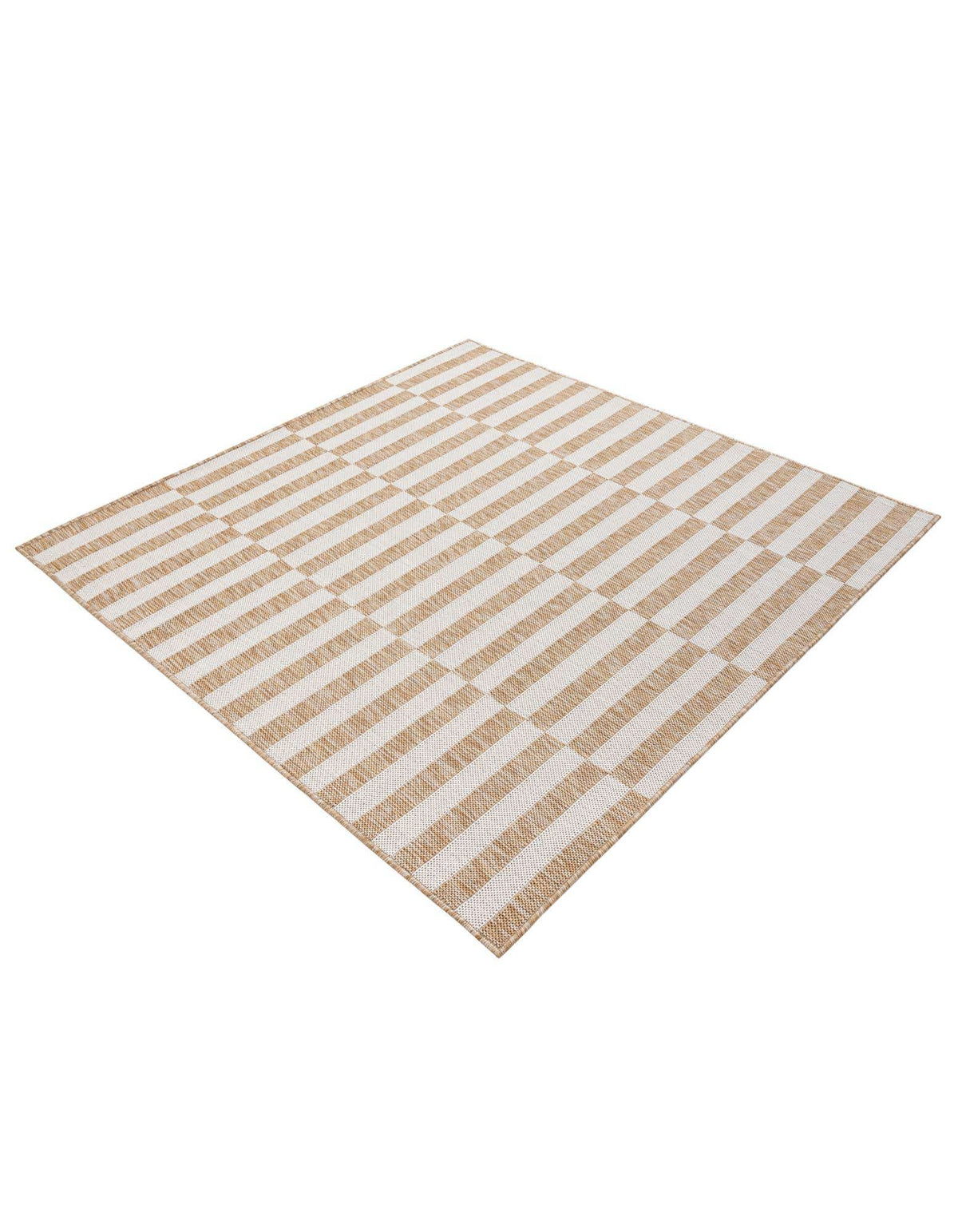 Quadratisch Outdoor Teppich Tulum Outdoor in Taupe von Hadorn™ - Lifestyle Image