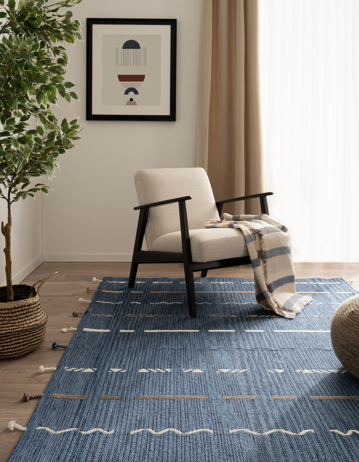 Läufer Teppich Juniper Greka in Blau von Hadorn™ - Lifestyle Image