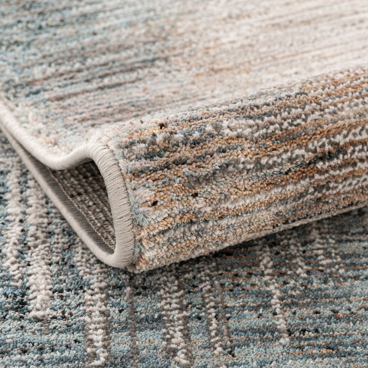 Oval Teppich Zora Blege in Blau von Hadorn™ - Lifestyle Image