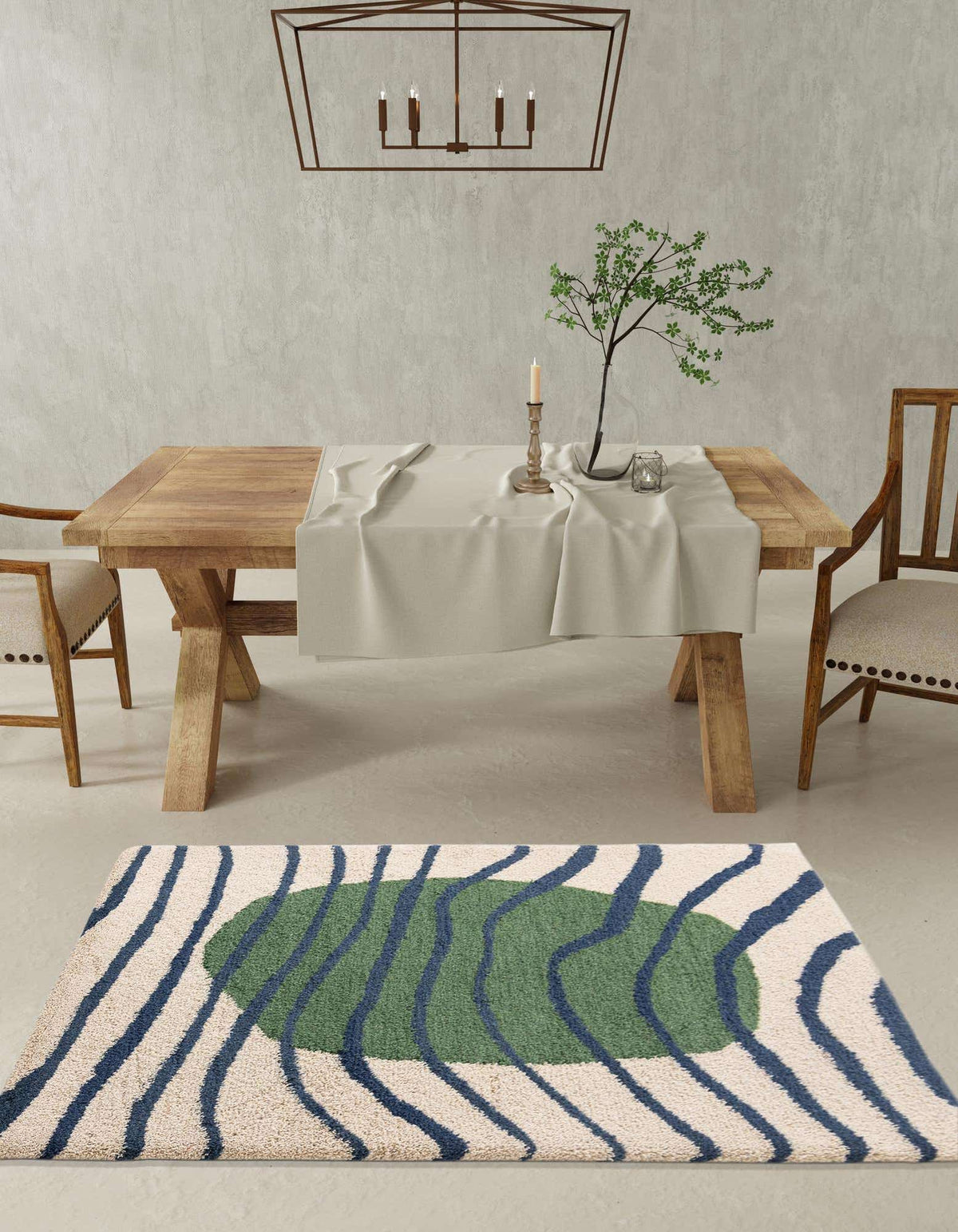 Rechteck Teppich AI Handgetuftet in Mehrfarbig von Hadorn™ - Lifestyle Image