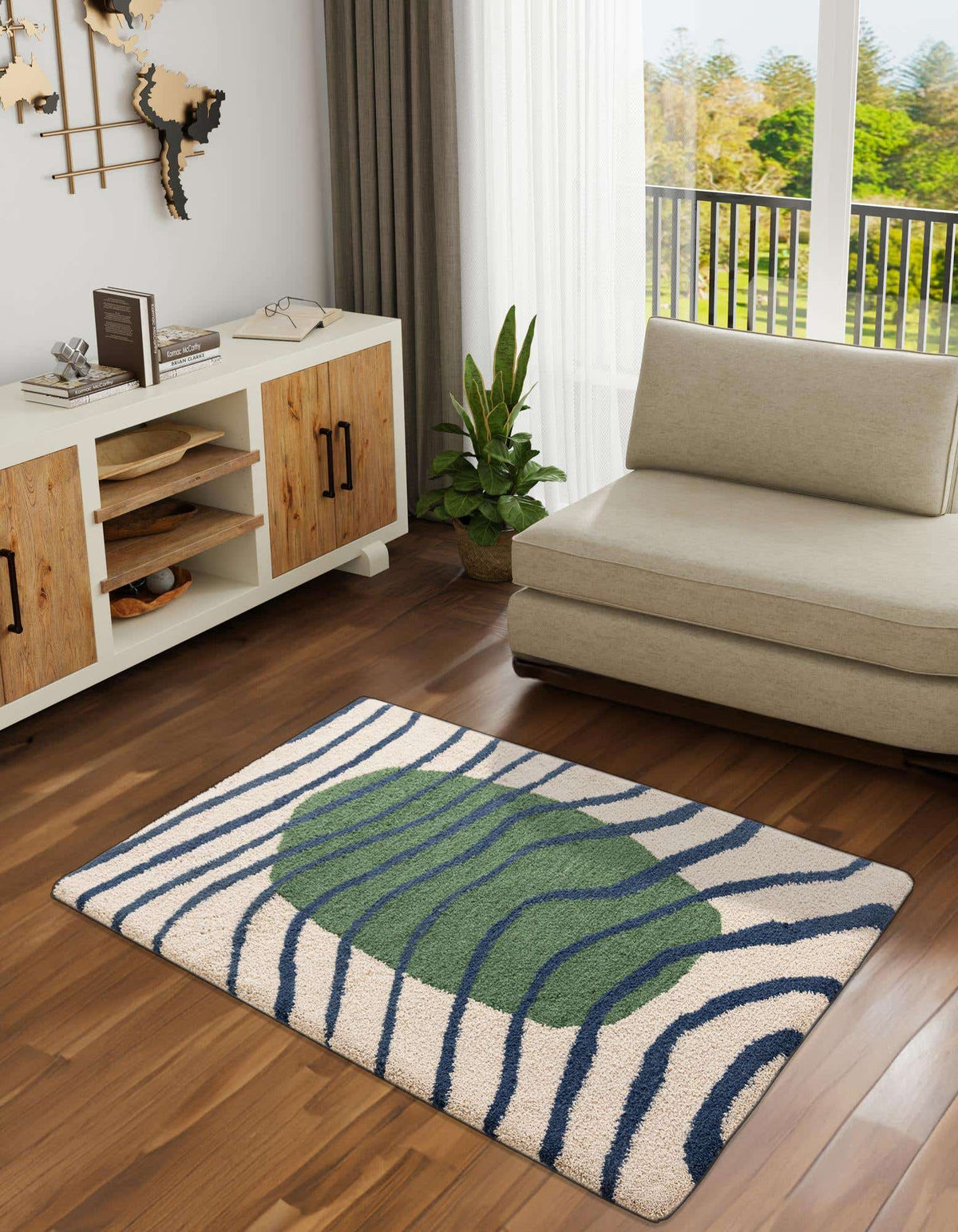 Rechteck Teppich AI Handgetuftet in Mehrfarbig von Hadorn™ - Lifestyle Image