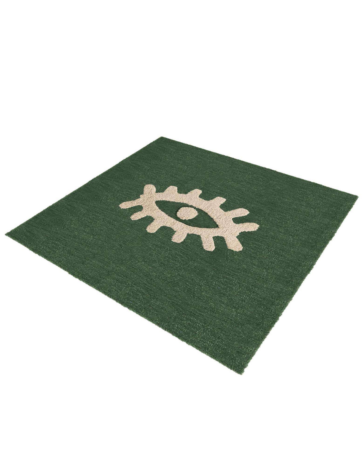 Quadratisch Teppich AI Handgetuftet in Grün von Hadorn™ - Lifestyle Image