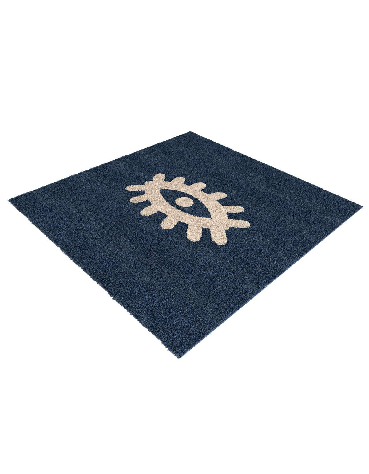 Quadratisch Teppich AI Handgetuftet in Marineblau von Hadorn™ - Lifestyle Image