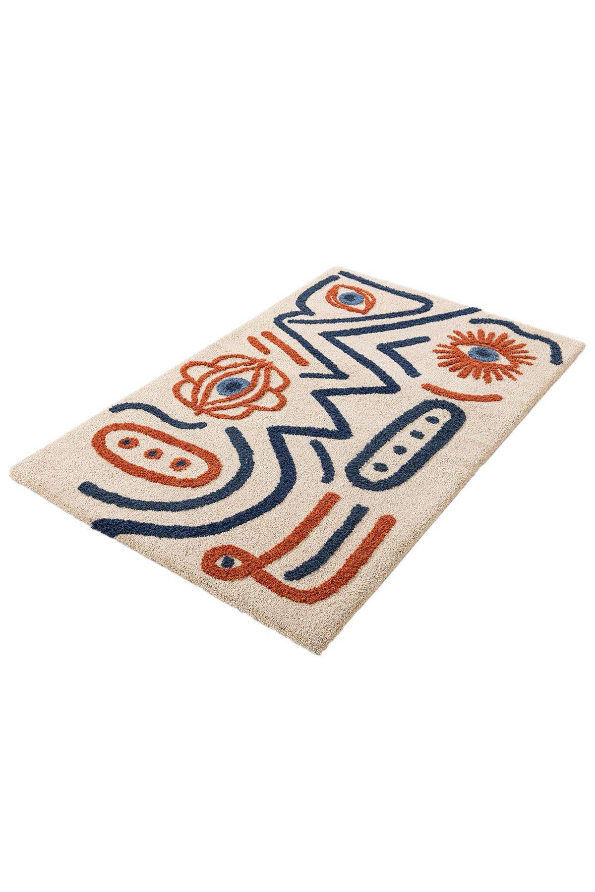 Rechteck Teppich AI Handgetuftet in Elfenbein von Hadorn™ - Lifestyle Image