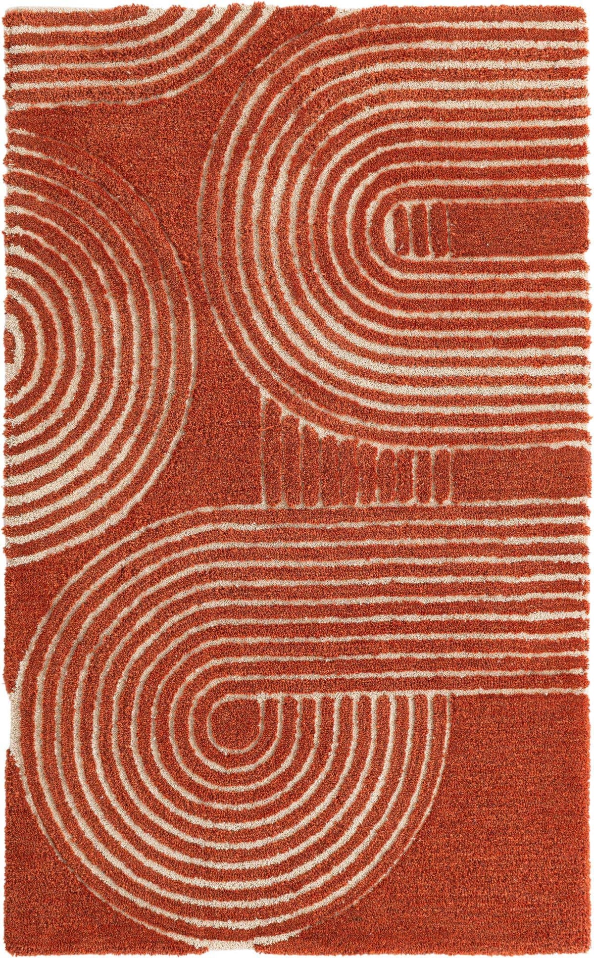 Rechteck Teppich AI Handgetuftet in Orange von Hadorn™ - Lifestyle Image