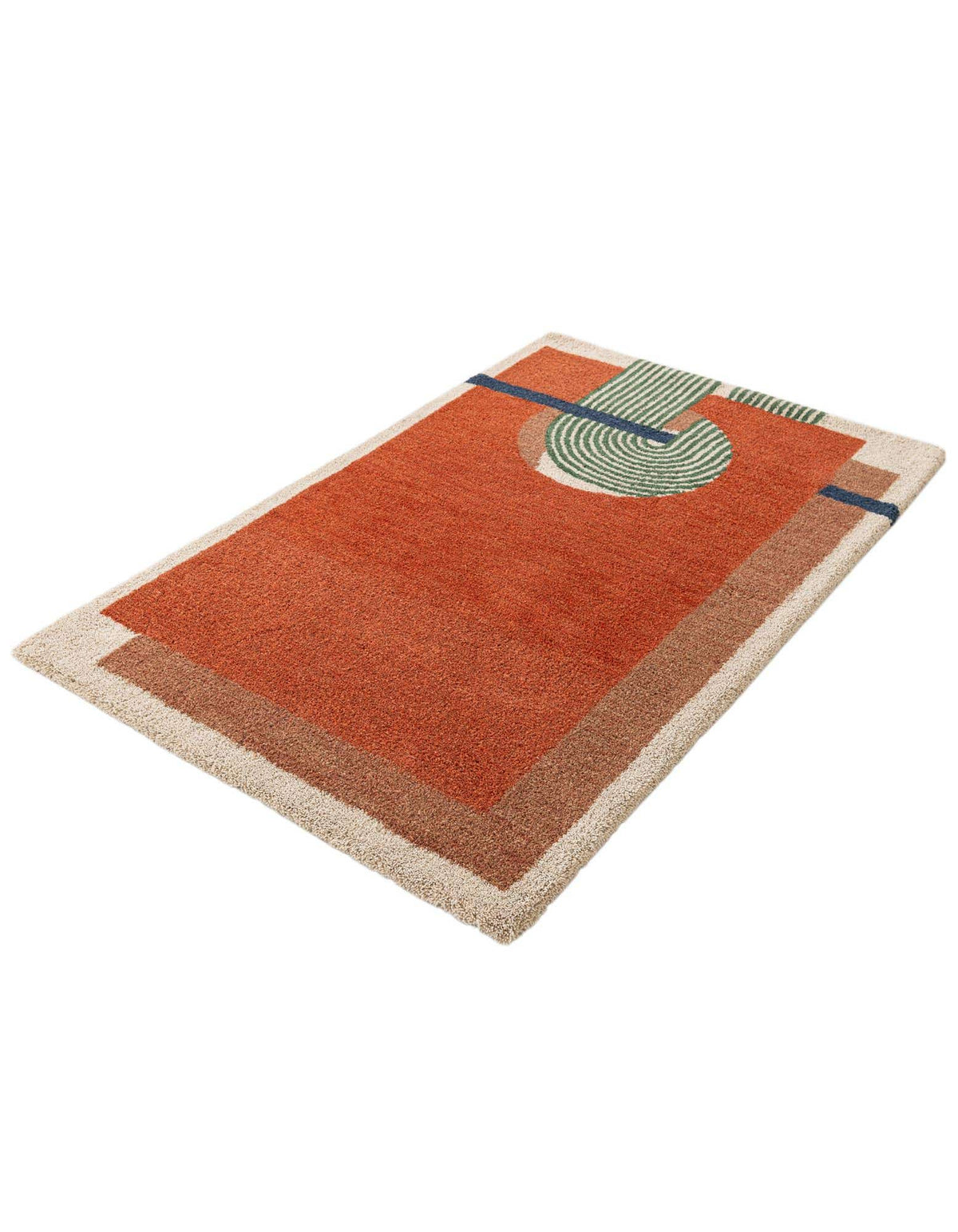Rechteck Teppich AI Handgetuftet in Orange von Hadorn™ - Lifestyle Image