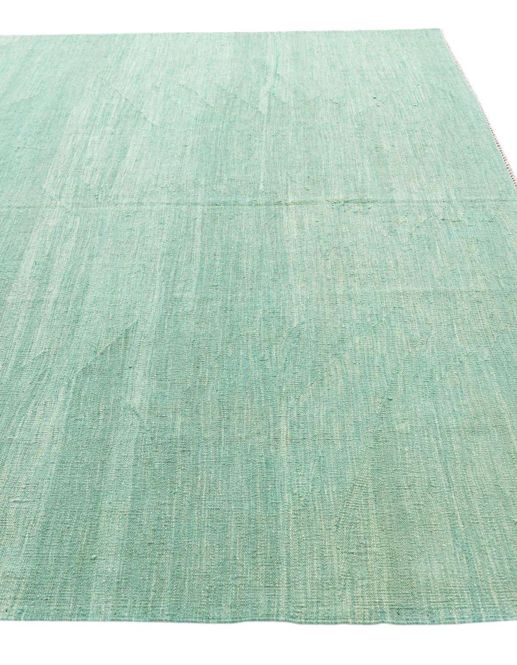Rechteck Handgeflochten Teppich Kelim Modern in Hellgrün von Hadorn™ - Lifestyle Image