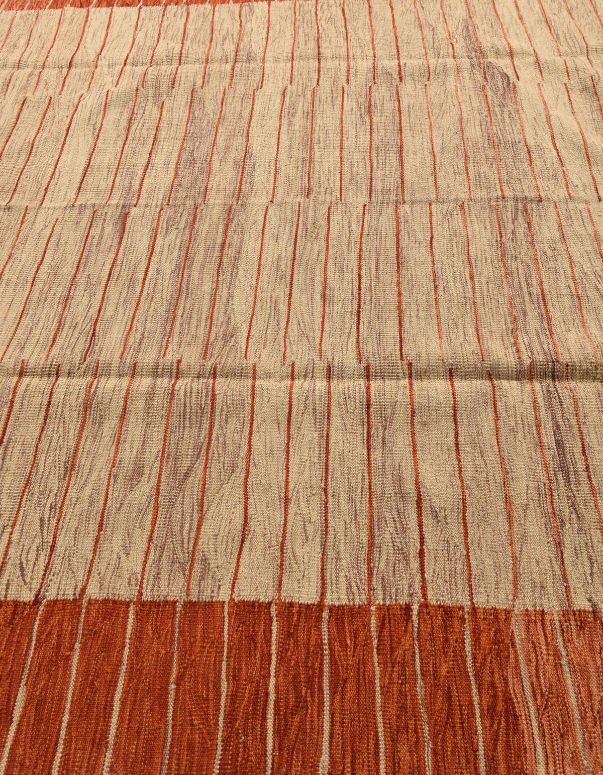 Rechteck Handgeflochten Teppich Kelim Modern in Natürlich von Hadorn™ - Lifestyle Image