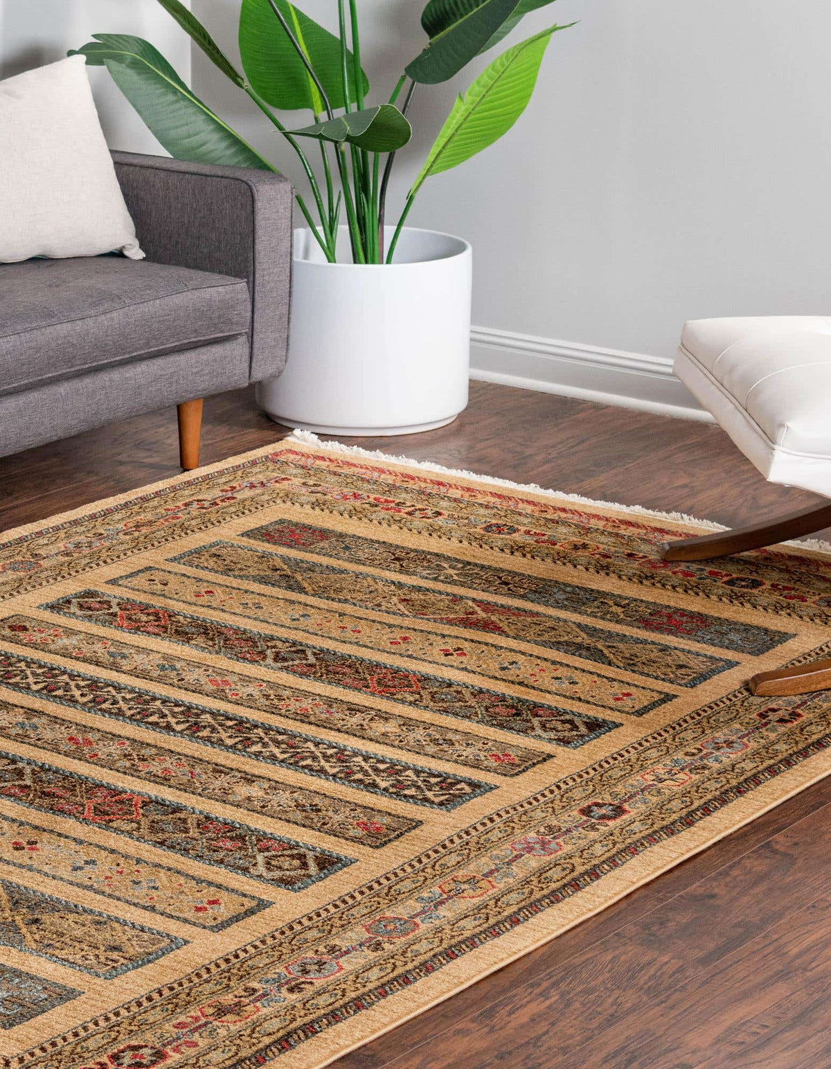 Rechteck Teppich Kashkuli Gabbeh in Tan von Hadorn™ - Lifestyle Image