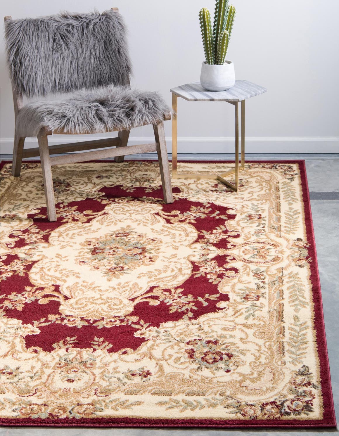 Rechteck Teppich Classic Aubusson in Rot von Hadorn™ - Lifestyle Image