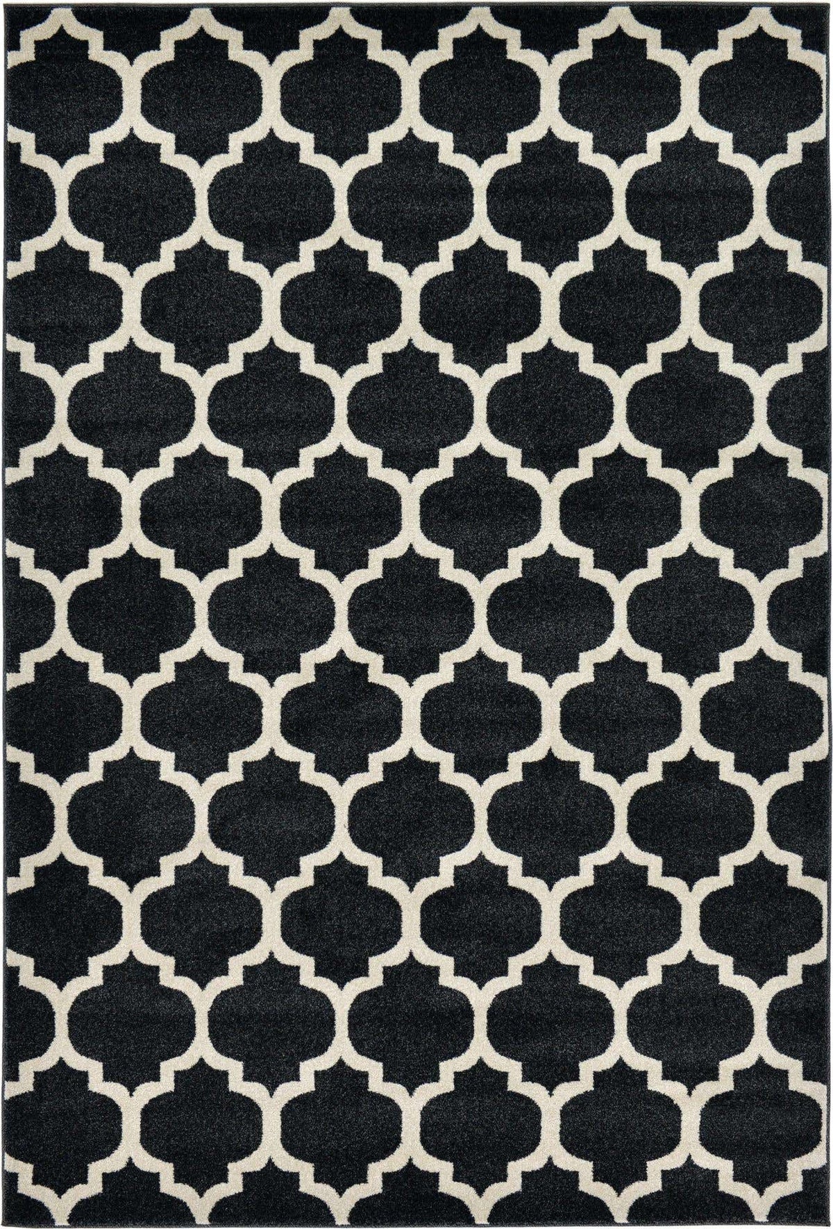 Rechteck Teppich Trellis in Schwarz von Hadorn™ - Lifestyle Image