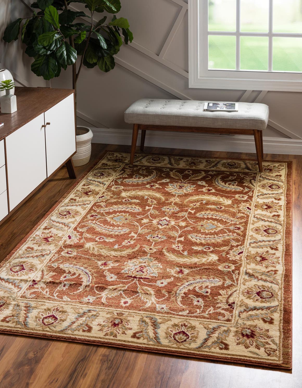 Rechteck Teppich Classic Agra in Rot von Hadorn™ - Lifestyle Image