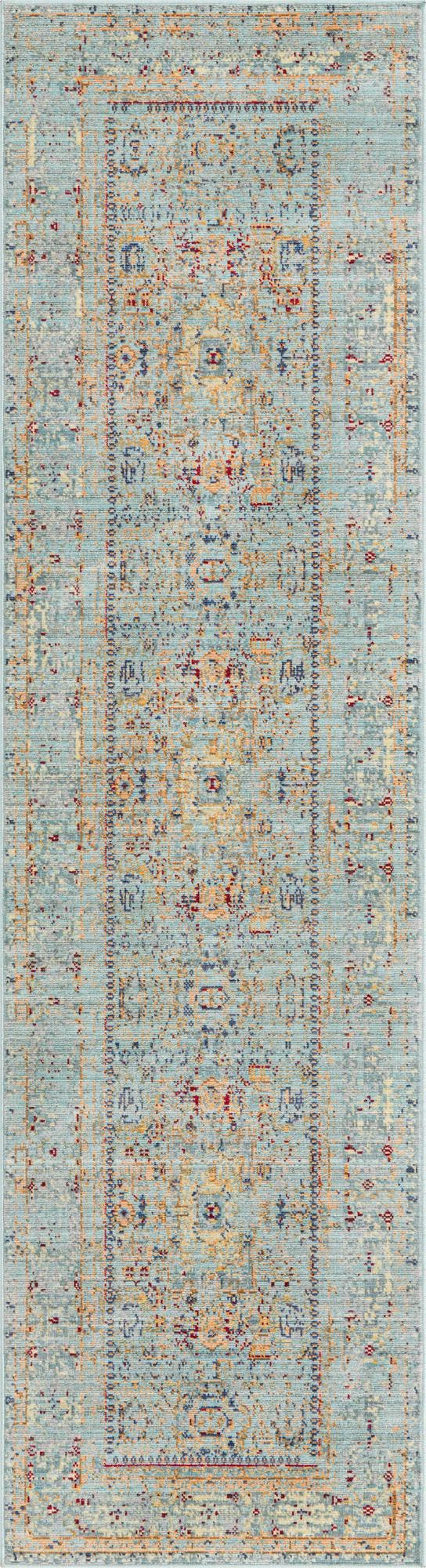 Läufer Teppich Aqua in Hellblau von Hadorn™ - Lifestyle Image