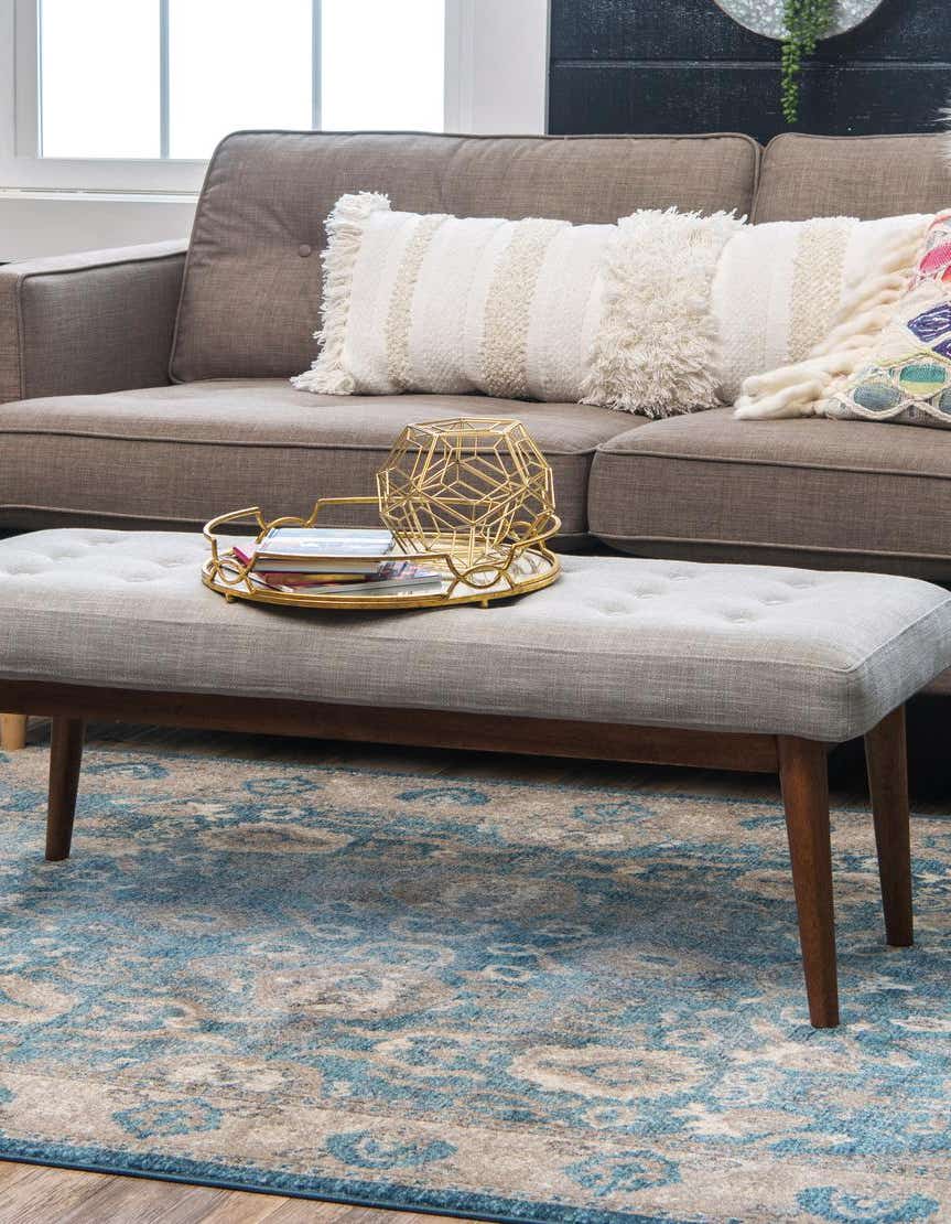 Rechteck Teppich Vienna in Hellblau von Hadorn™ - Lifestyle Image