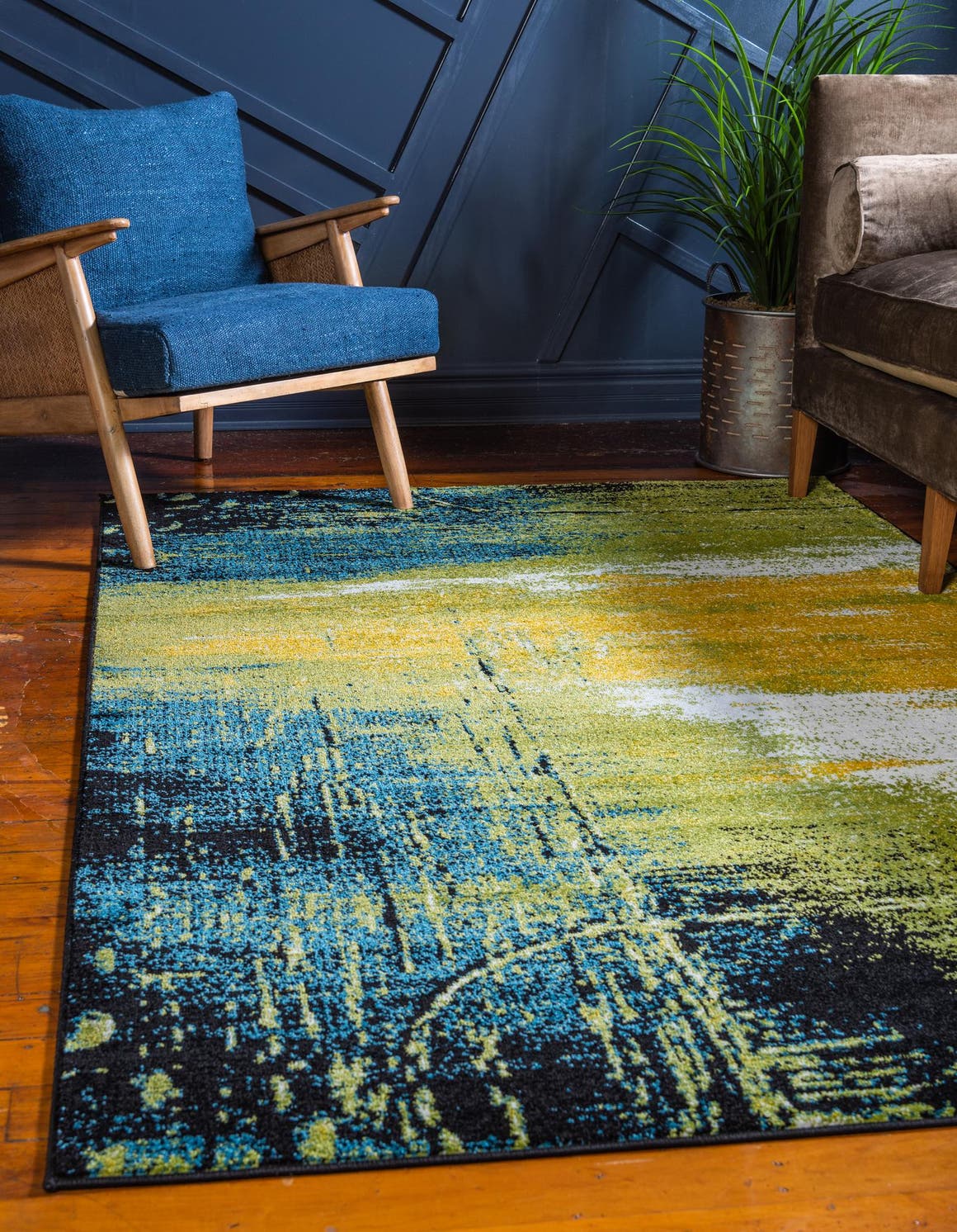 Rechteck Teppich Florence in Hellgrün von Hadorn™ - Lifestyle Image