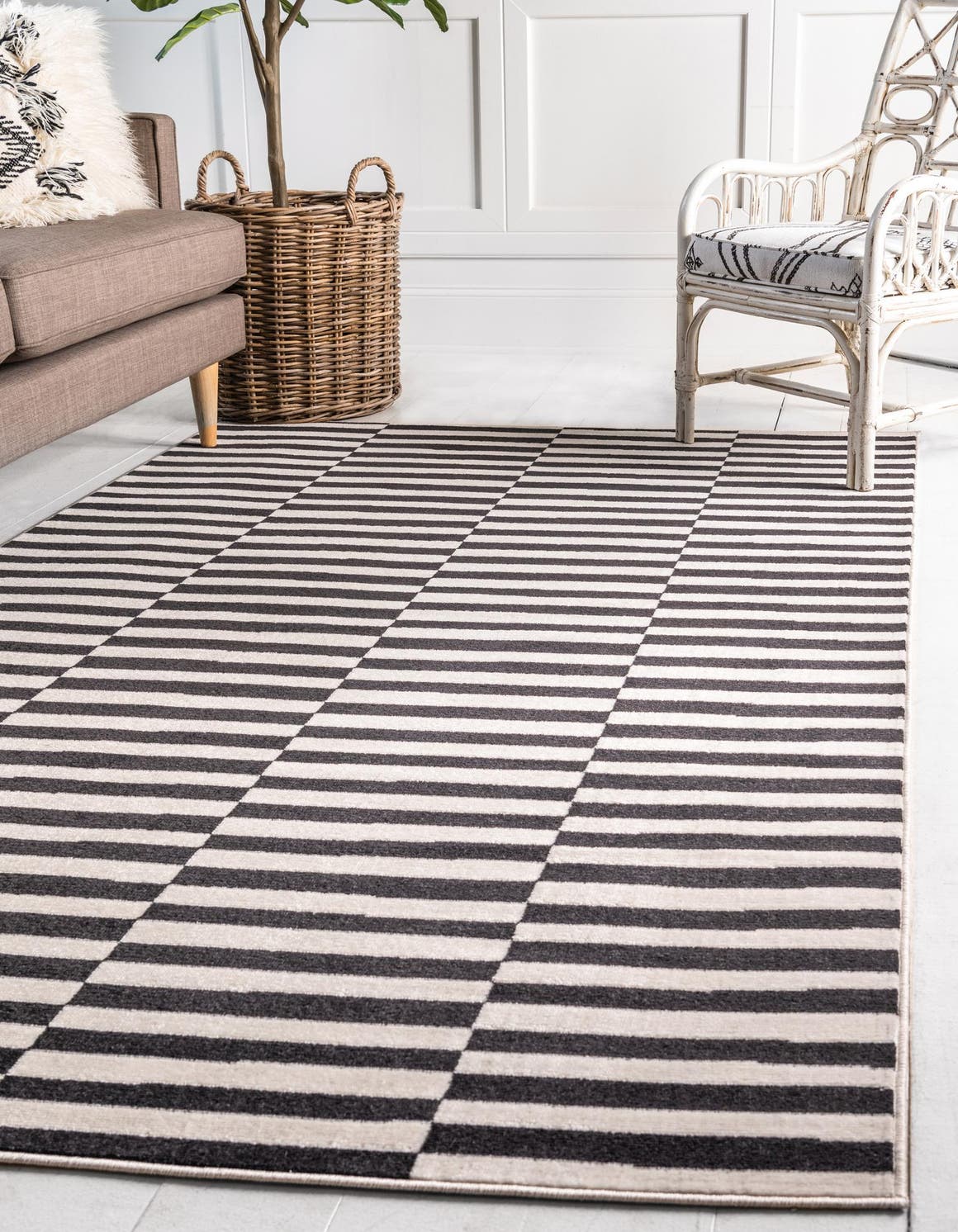Rechteck Teppich Tribeca in Schwarz von Hadorn™ - Lifestyle Image