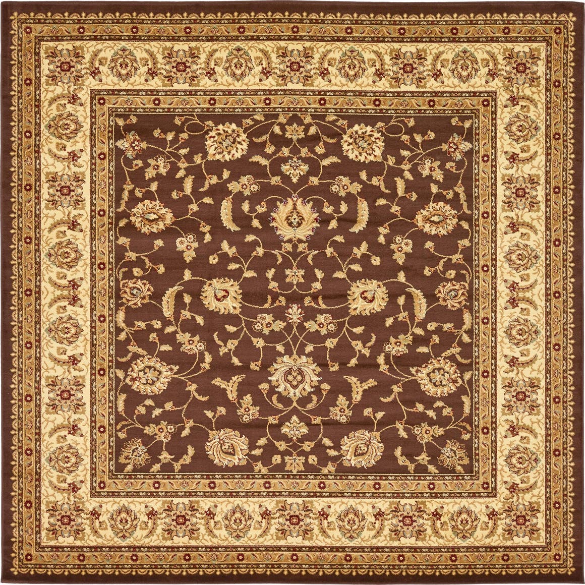 Quadratisch Teppich Classic Agra in Braun von Hadorn™ - Lifestyle Image